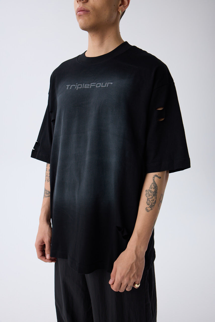 Black Oversized Logo T-shirt From Triple Four