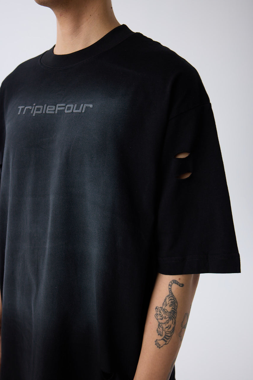 Black Oversized Logo T-shirt From Triple Four