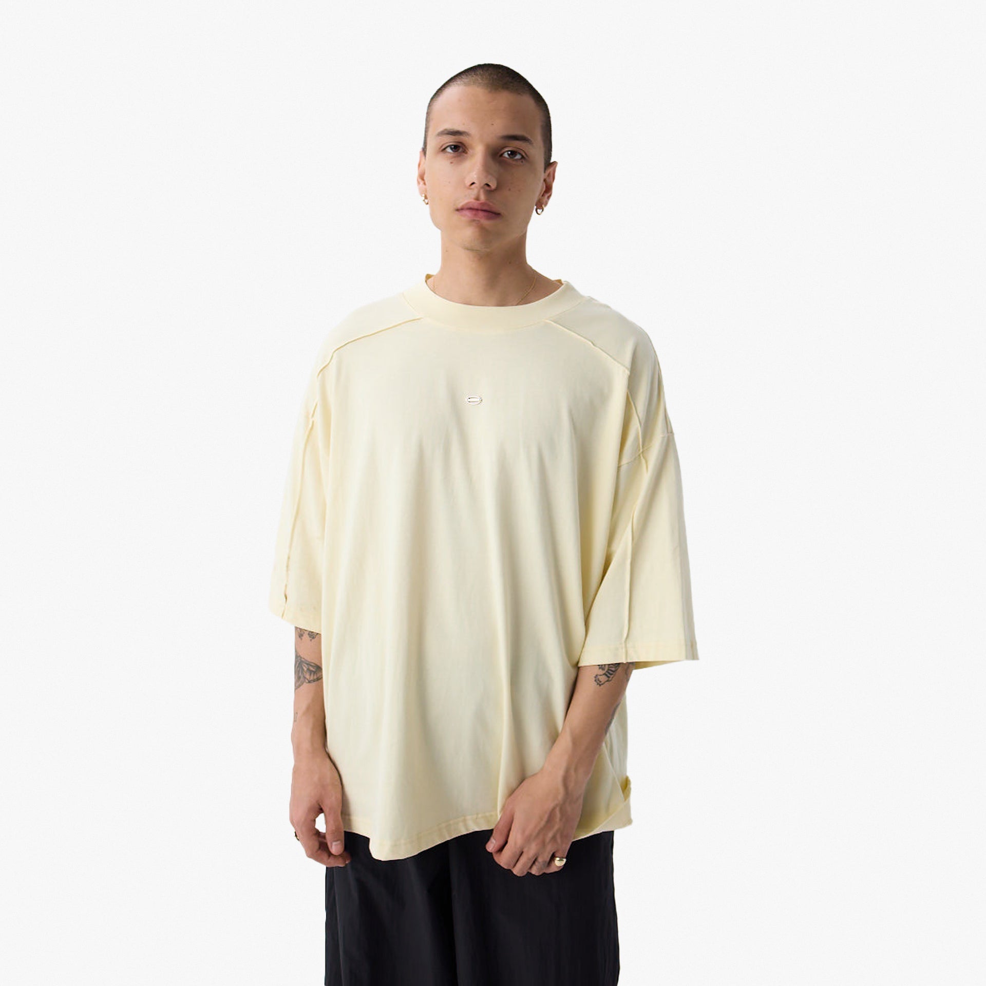 Light Yellow Oversized T-shirt From Triple Four