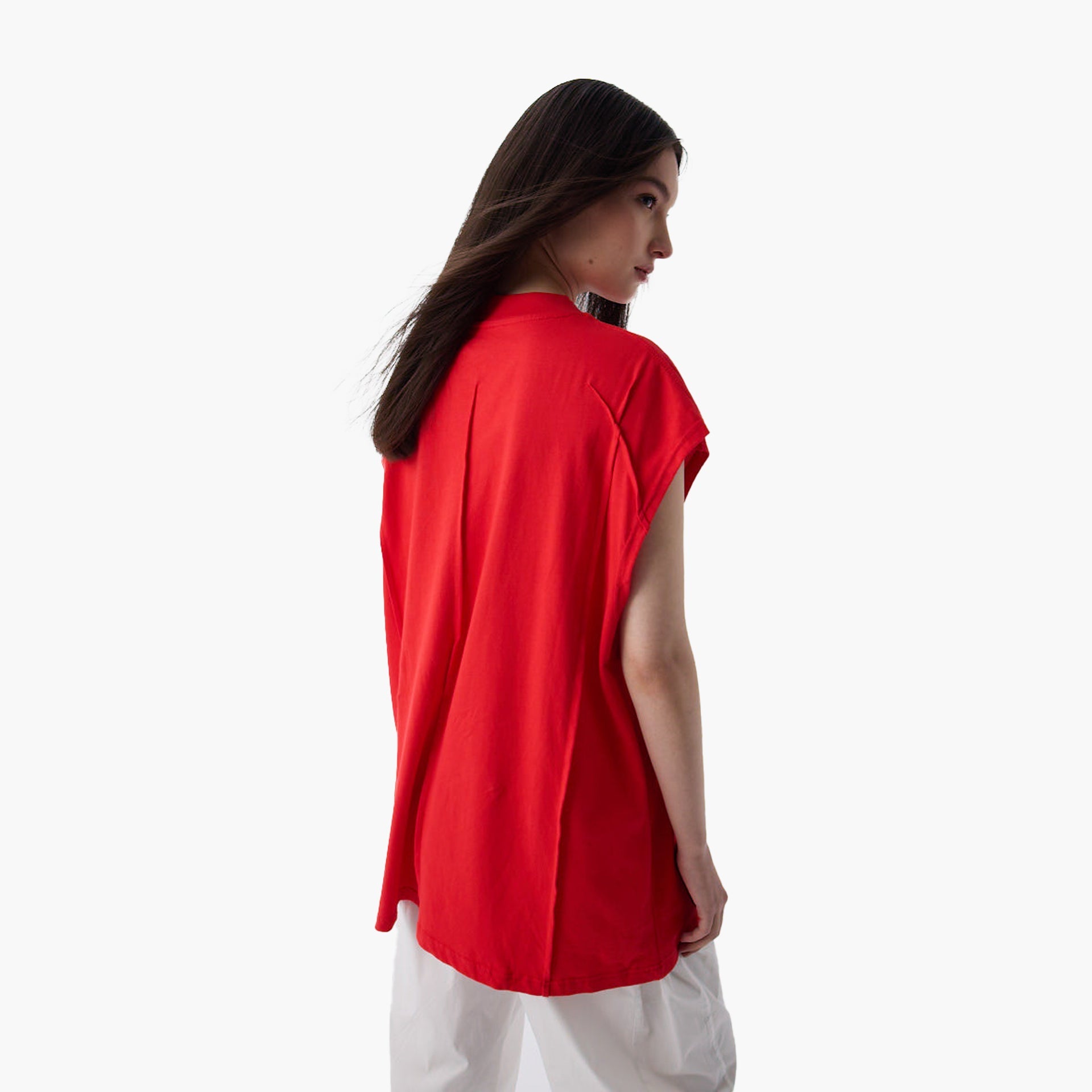 Red Oversized Tank Top From Triple Four