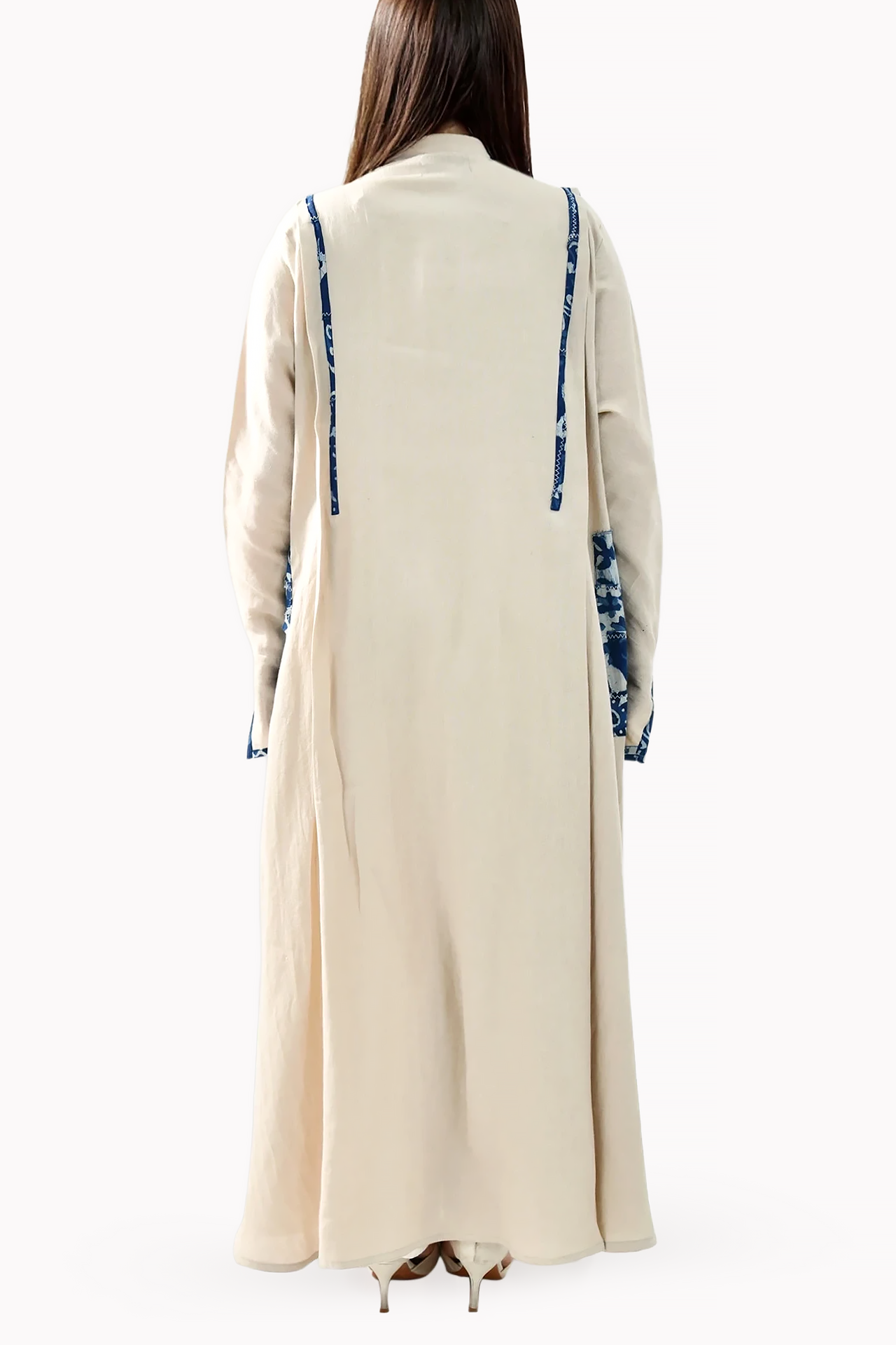 Pocket Linen Beige Abaya by May Thahab