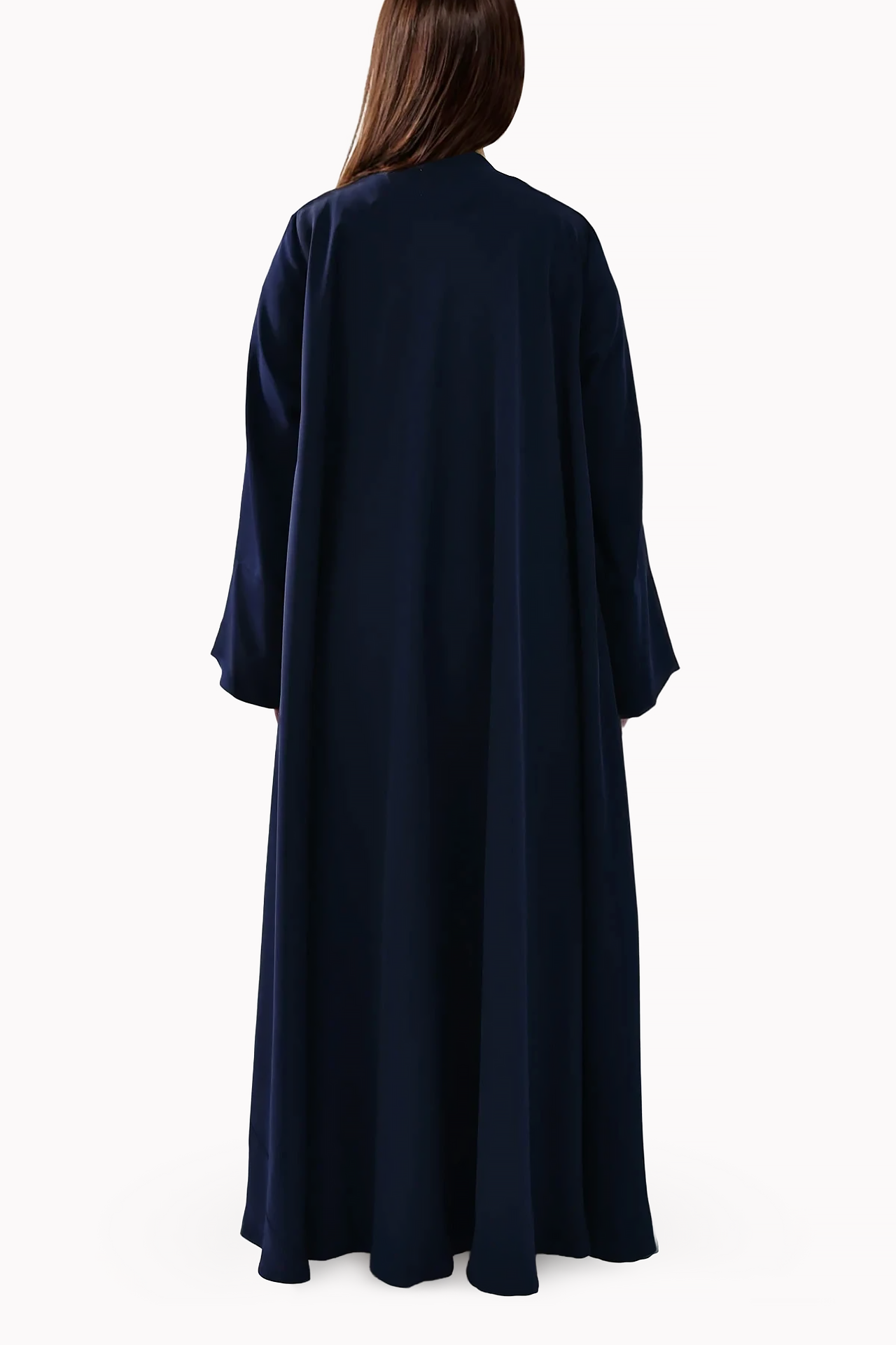 Embroidery Crepe Navy Blue Abaya by Misk Abaya