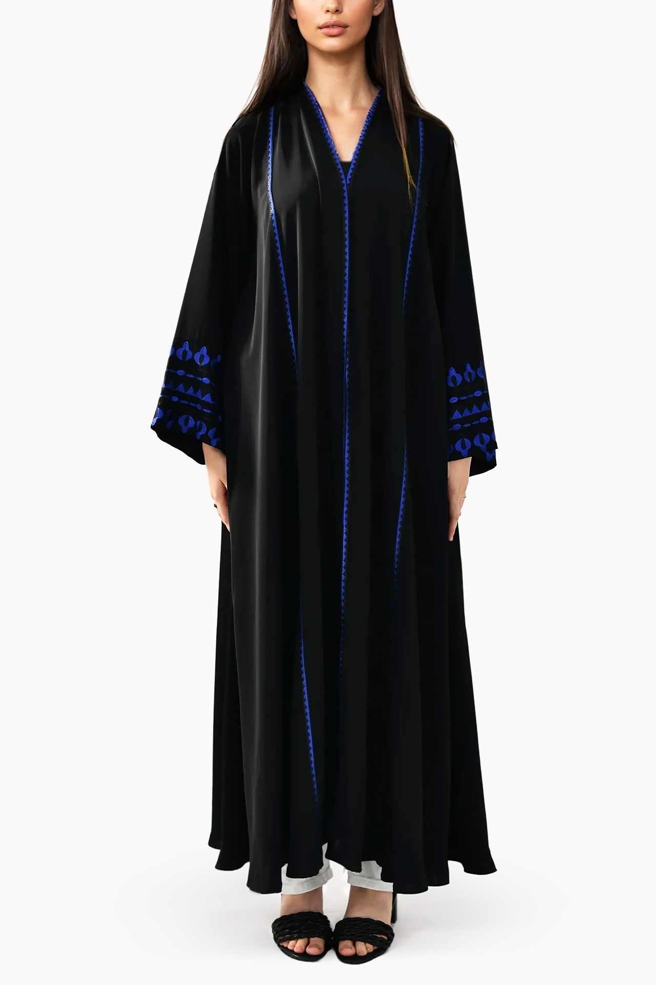 Embroidery Crepe Black Abaya by Misk Abaya