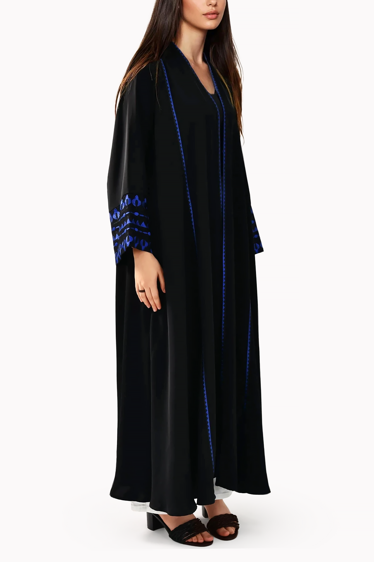 Embroidery Crepe Black Abaya by Misk Abaya
