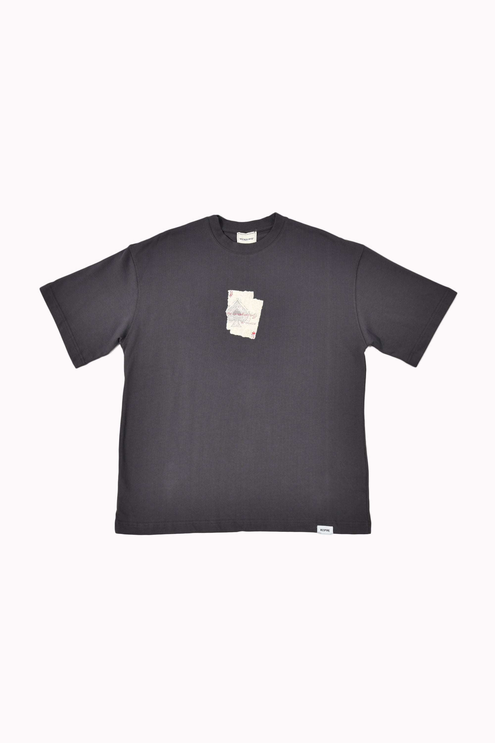 Men Grey Spades T-shirt by WECRE8