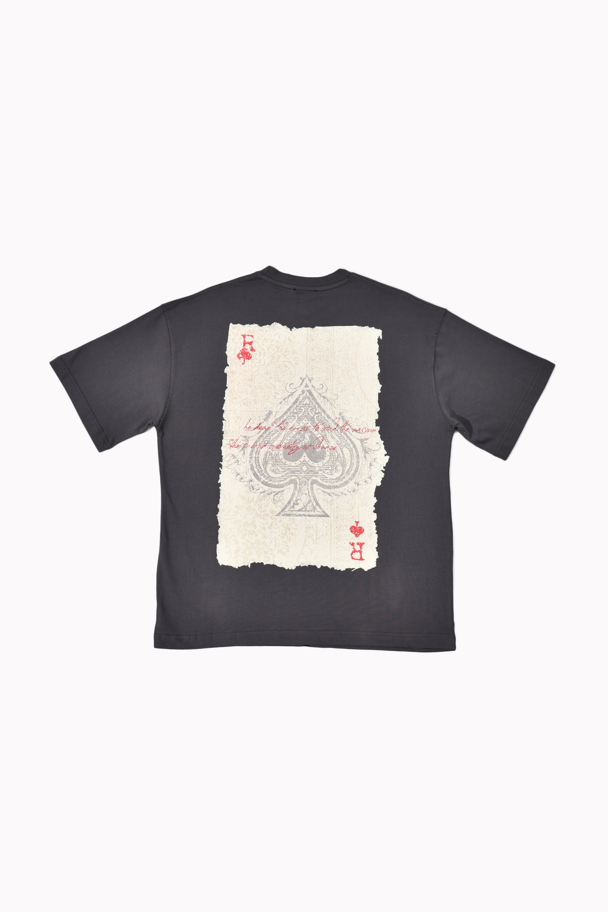 Men Grey Spades T-shirt by WECRE8