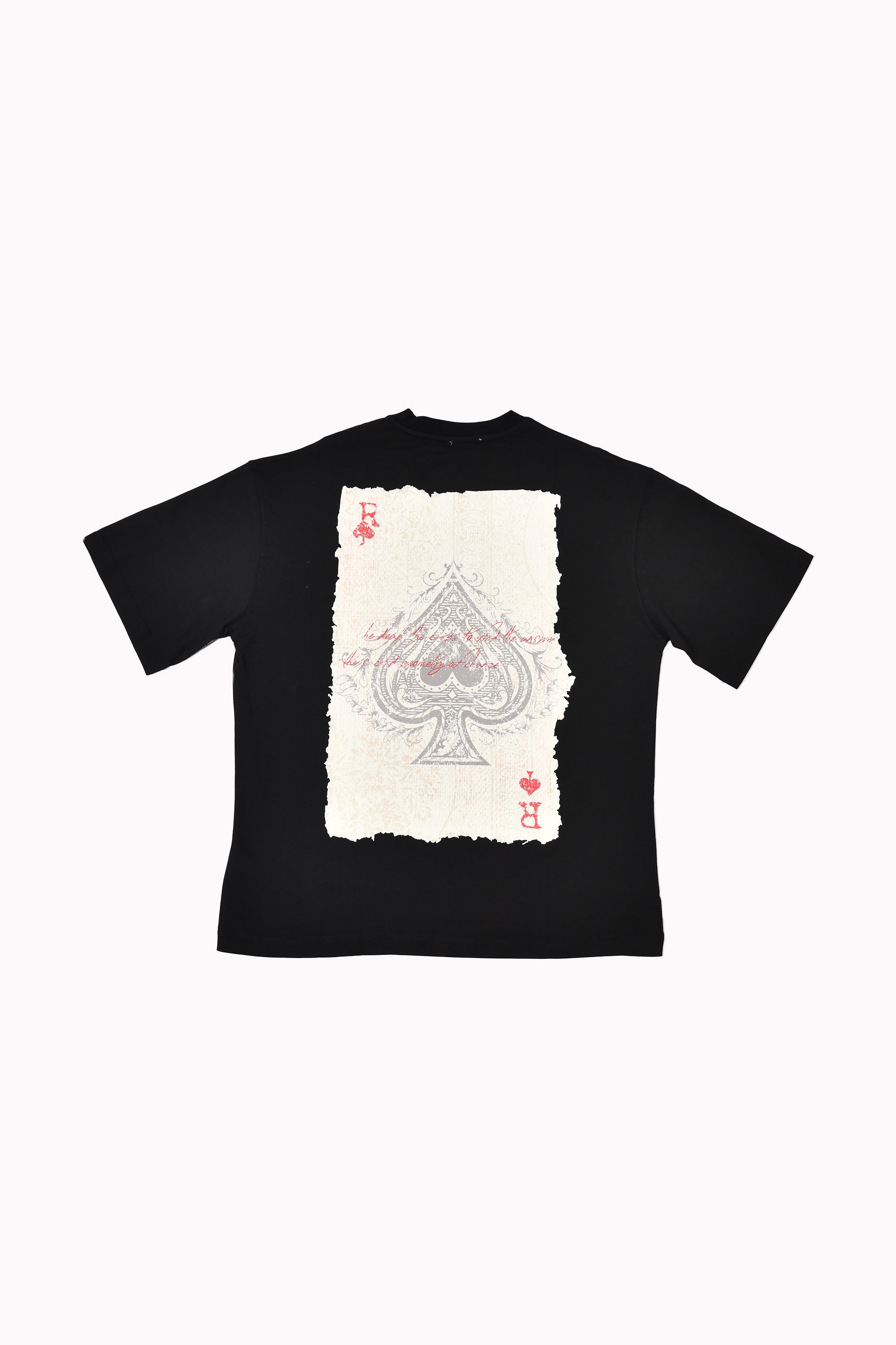 Men Black Spades T-shirt by WECRE8