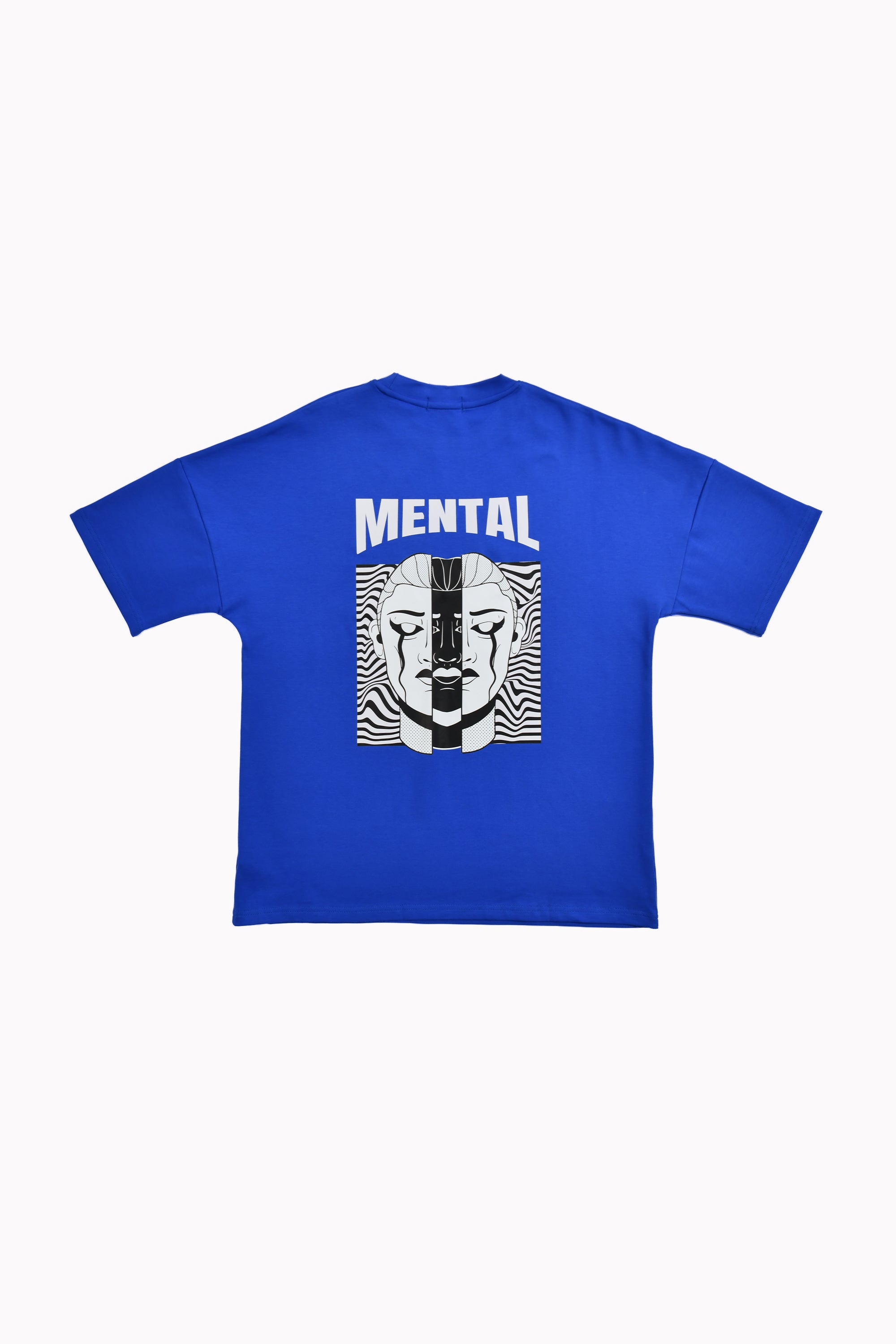 تي شيرت أزرق "MNTL" من Mental