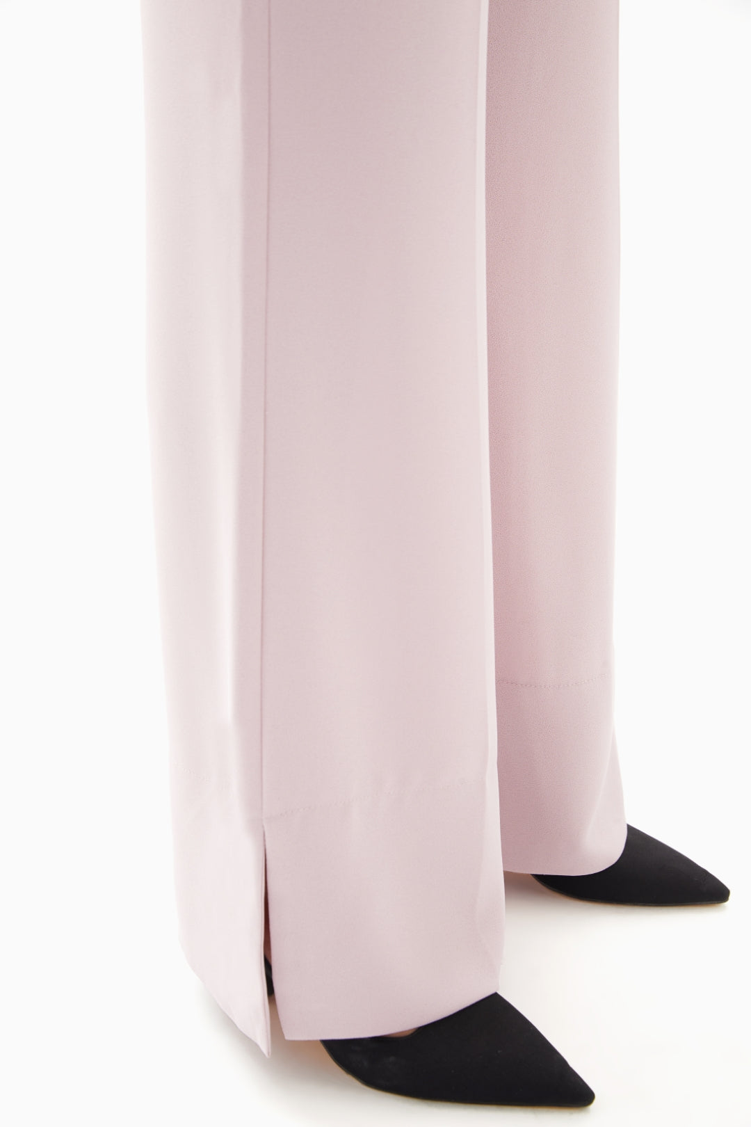 Pink Plain Trousers By WECRE8