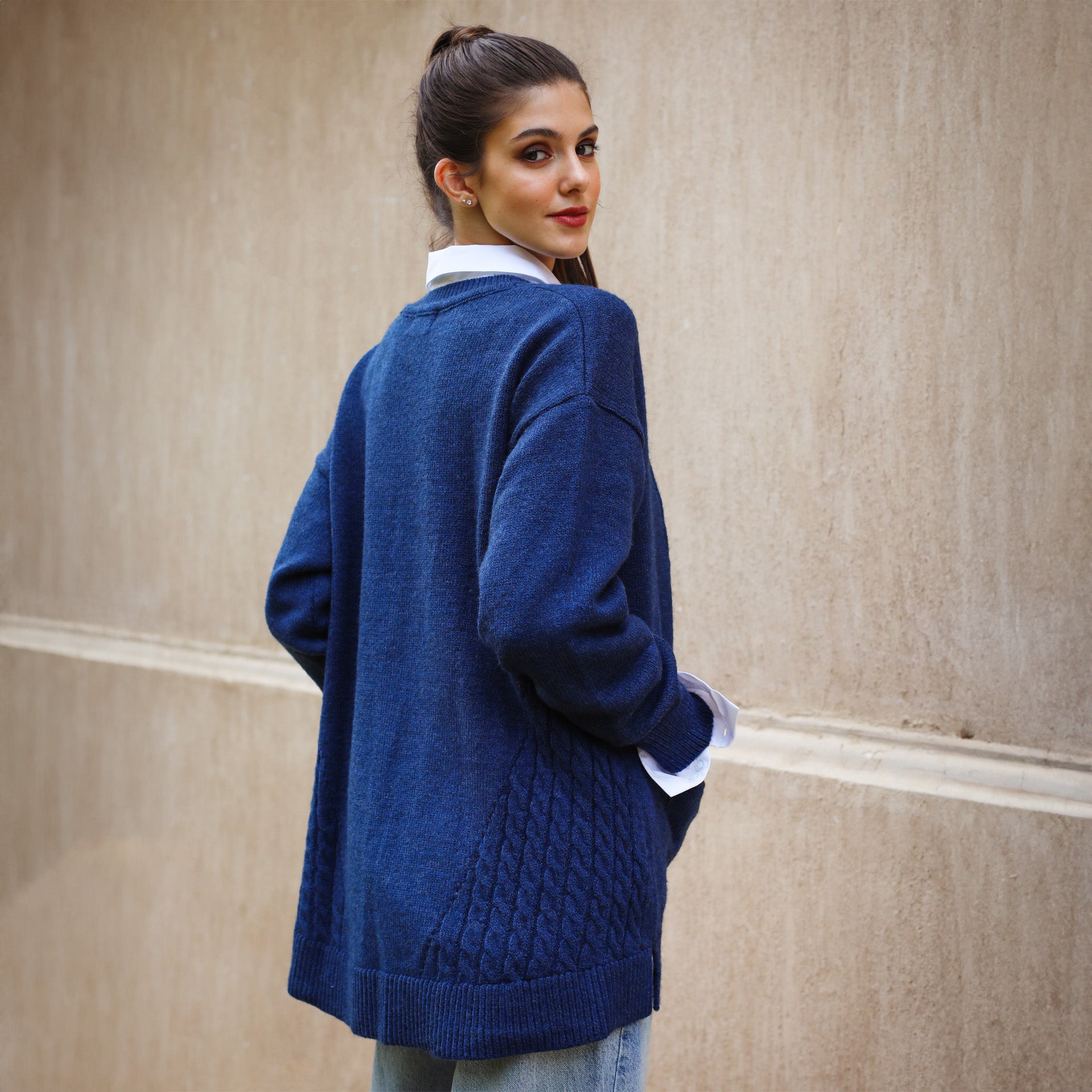 Free Size Blue Lavish Cardigan - Camicie