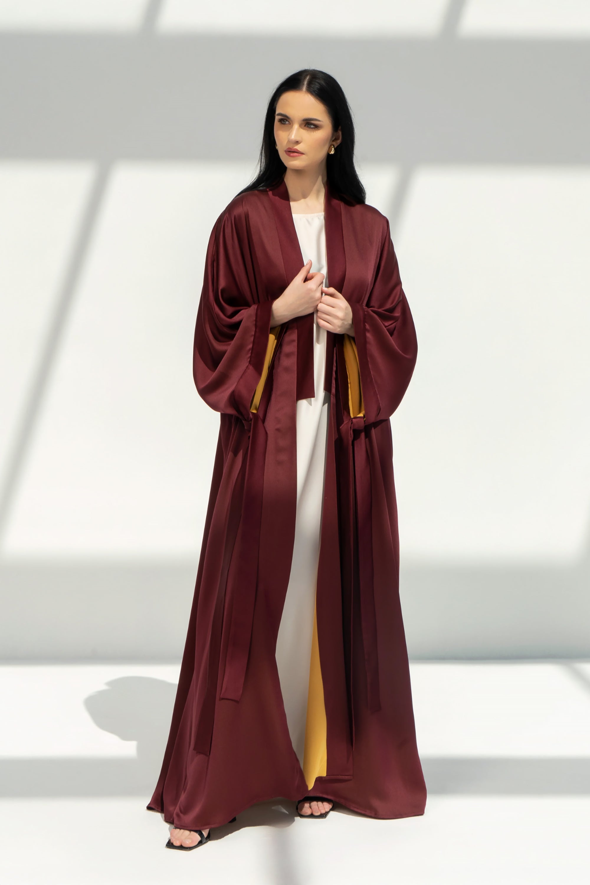 Maroon Zinnia Abaya by Meelah