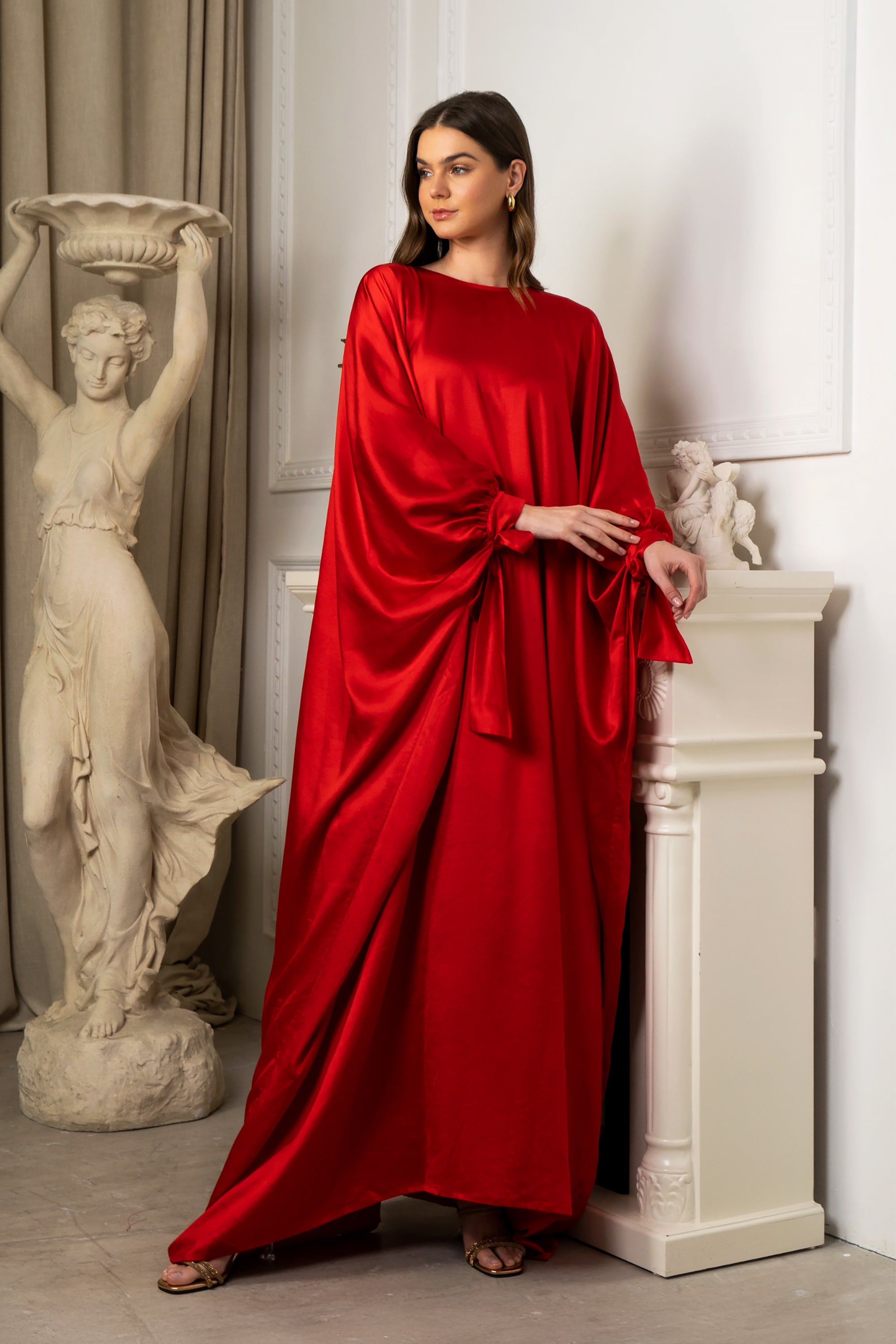 Red Zinnia Kaftan by Meelah