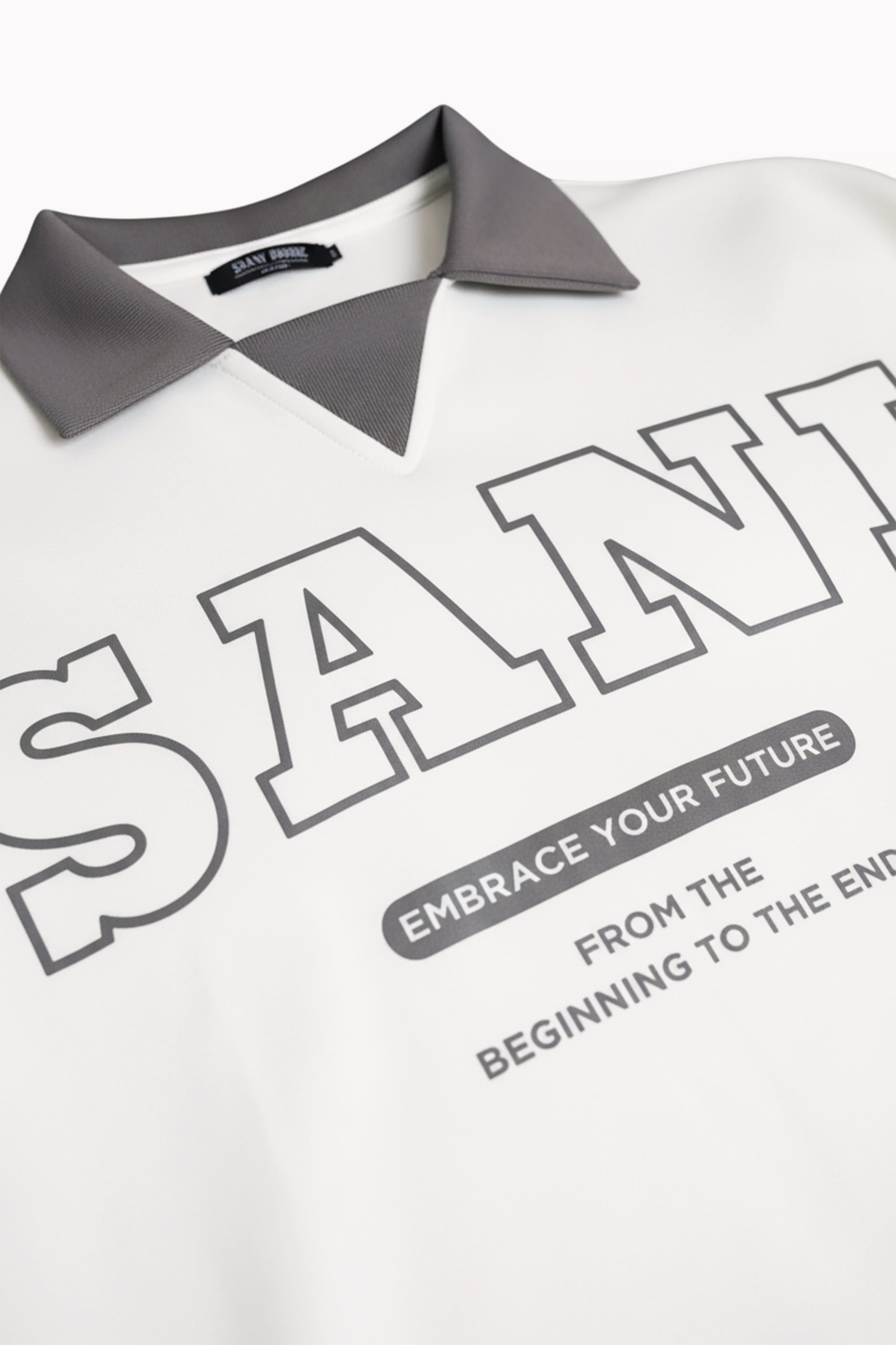 White Unisex Elite T-Shirt Polo by Sani