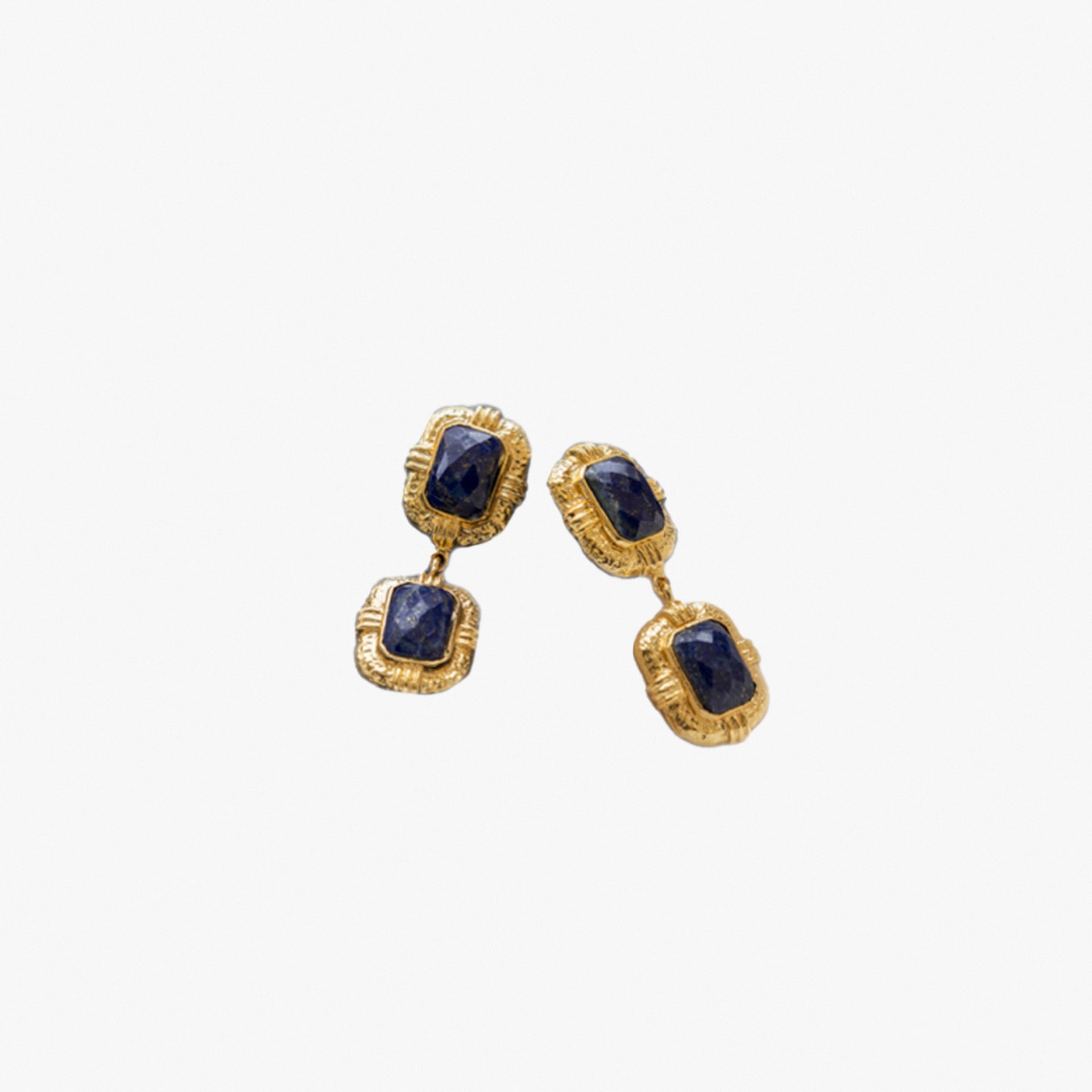 Amani Gold Sapphire Earrings by Lady D World - WECRE8