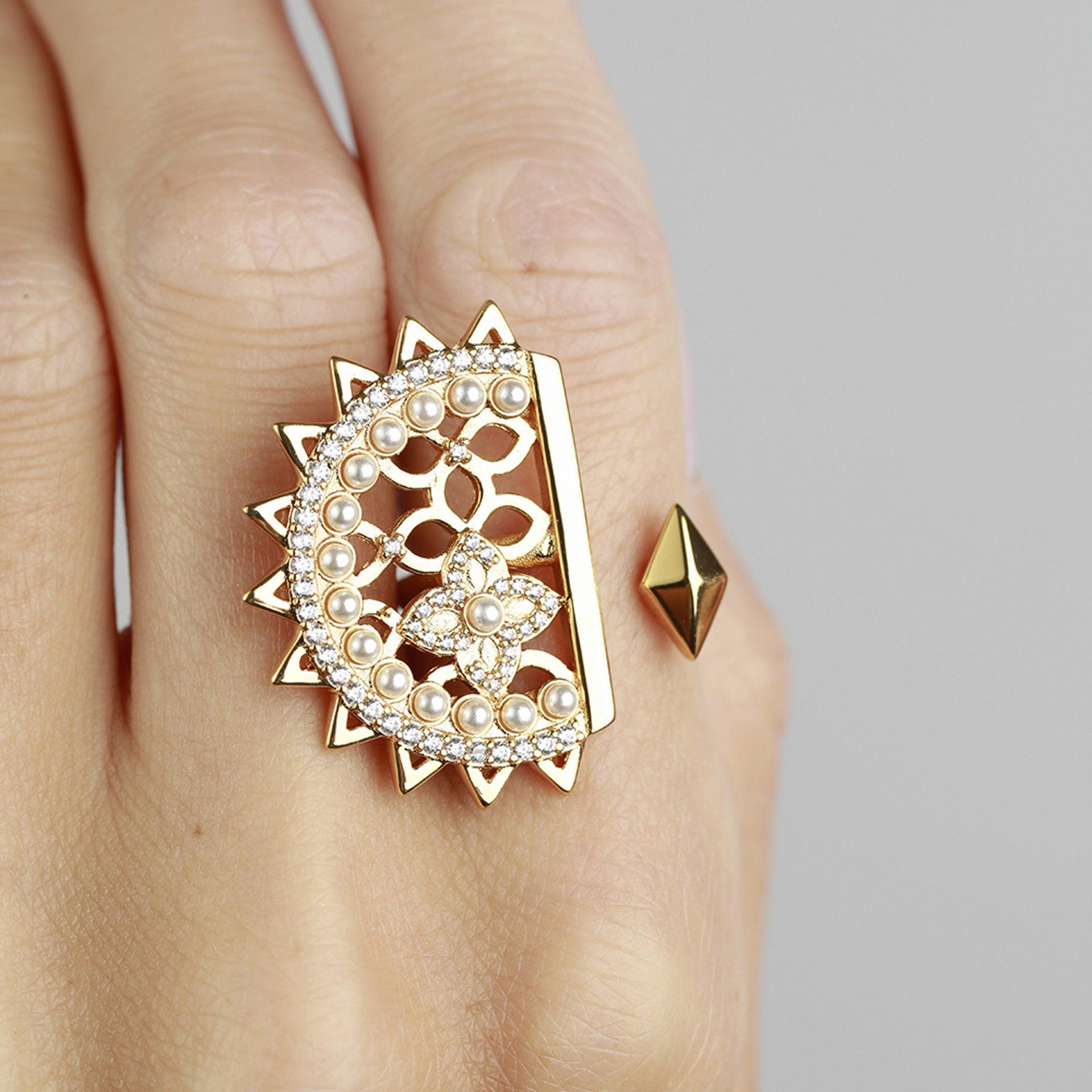 Asayel Gold Ring From Le-Soleil - WECRE8