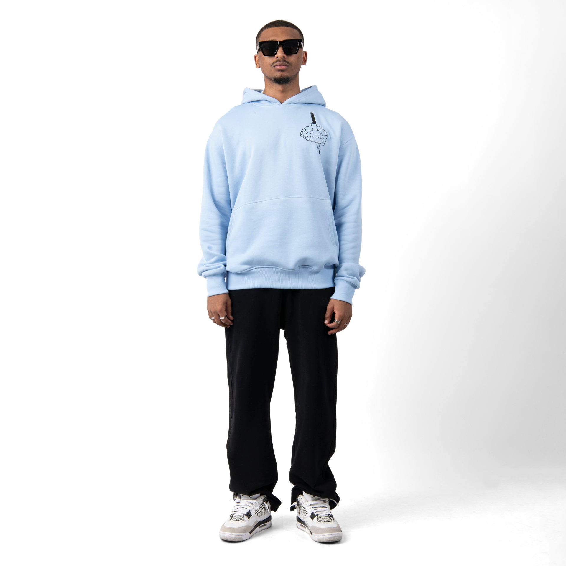 Baby Blue Overthinking Hoodie From The Great Tshirt - WECRE8