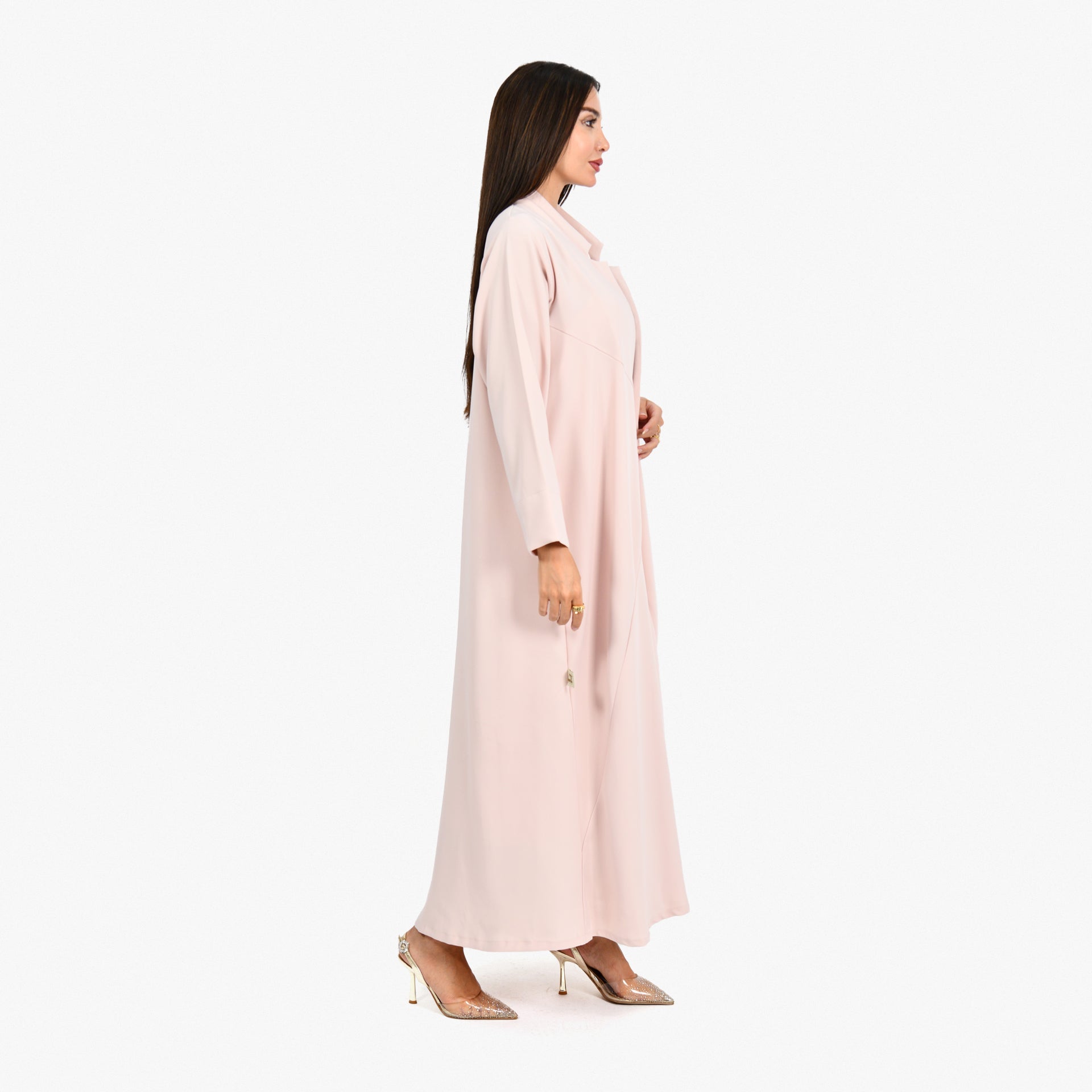 Barbi Light Pink Abaya From Darzah - WECRE8