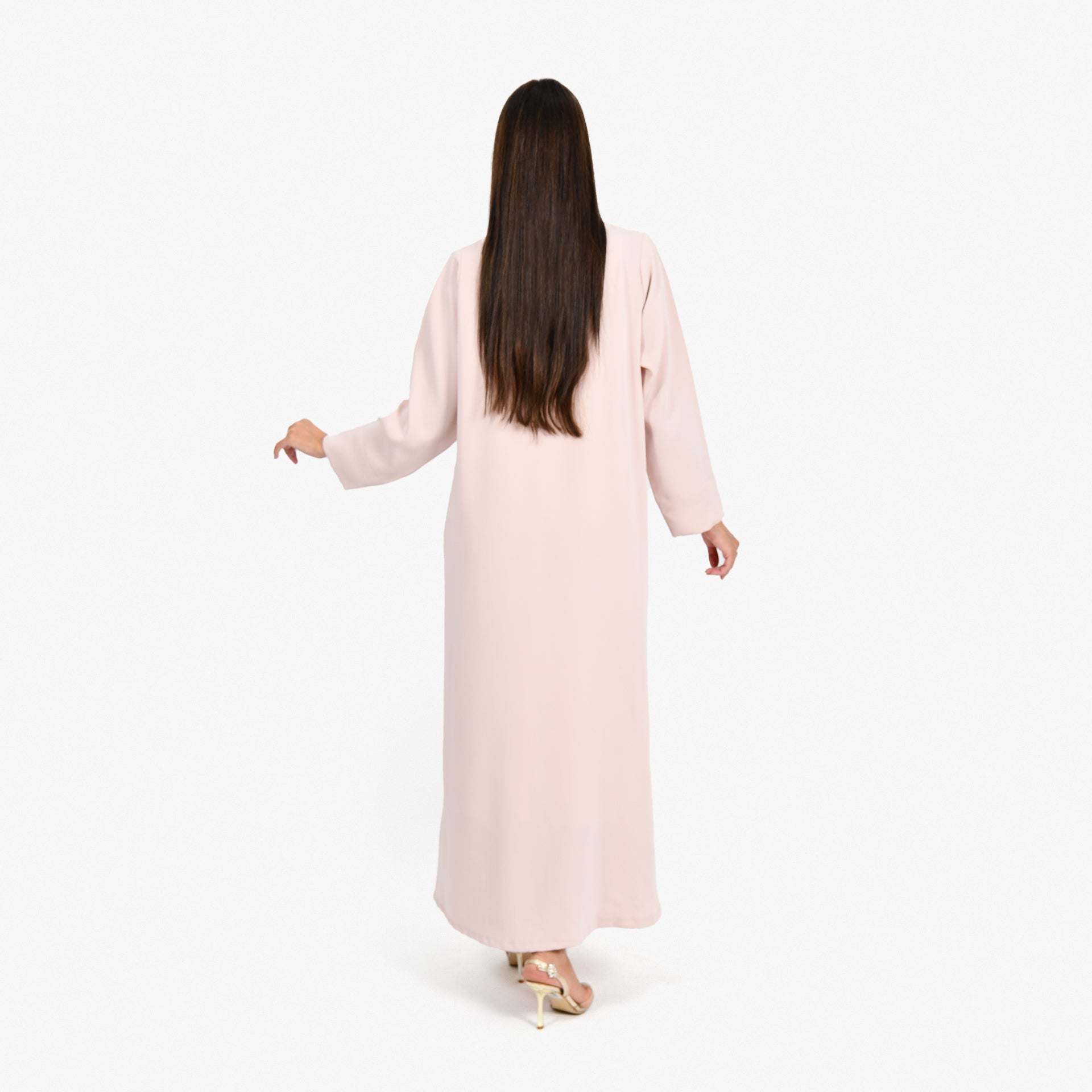 Barbi Light Pink Abaya From Darzah - WECRE8