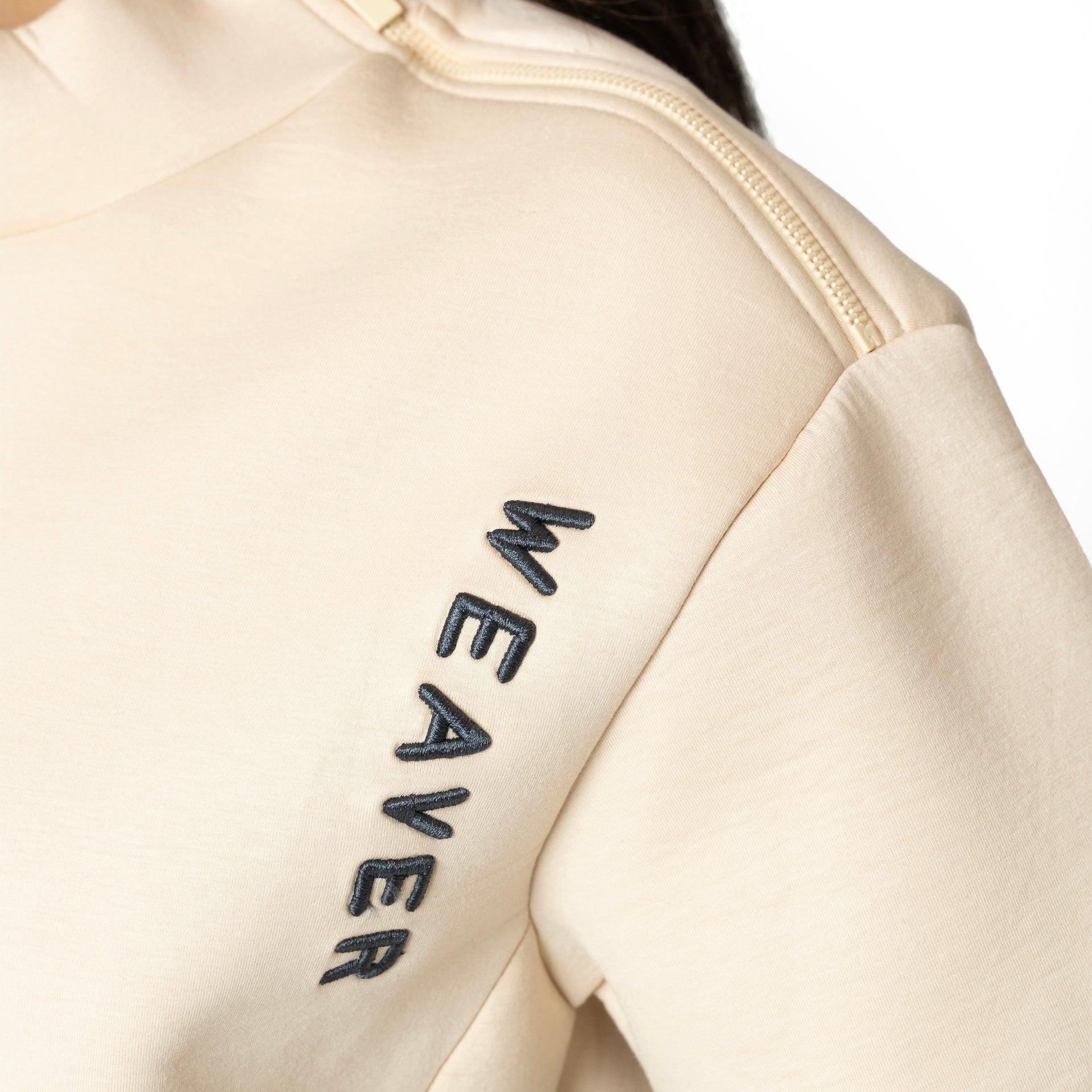 Beige High Neck Shirt From Weaver Design - WECRE8