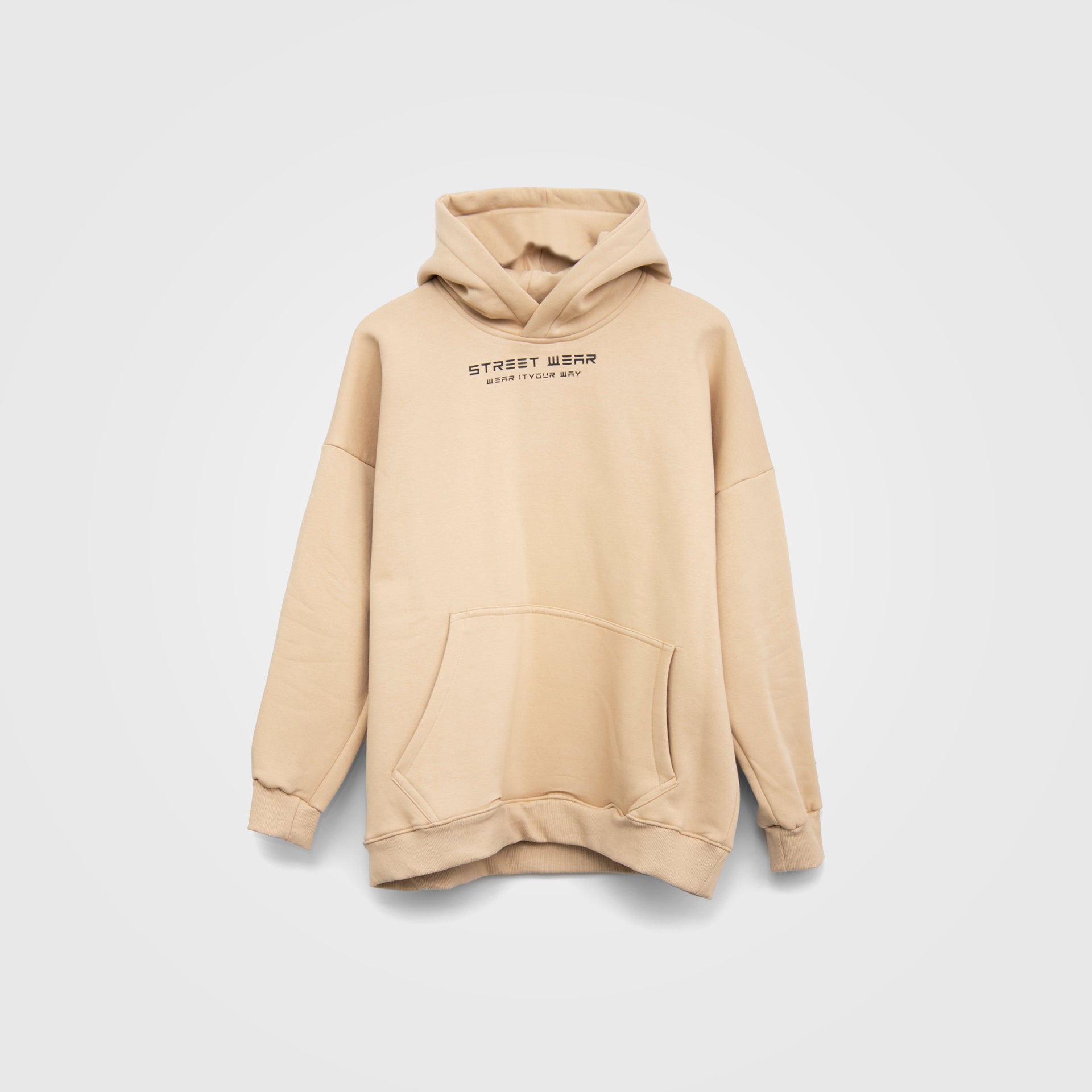 Beige Hoodie From Street Wear - WECRE8