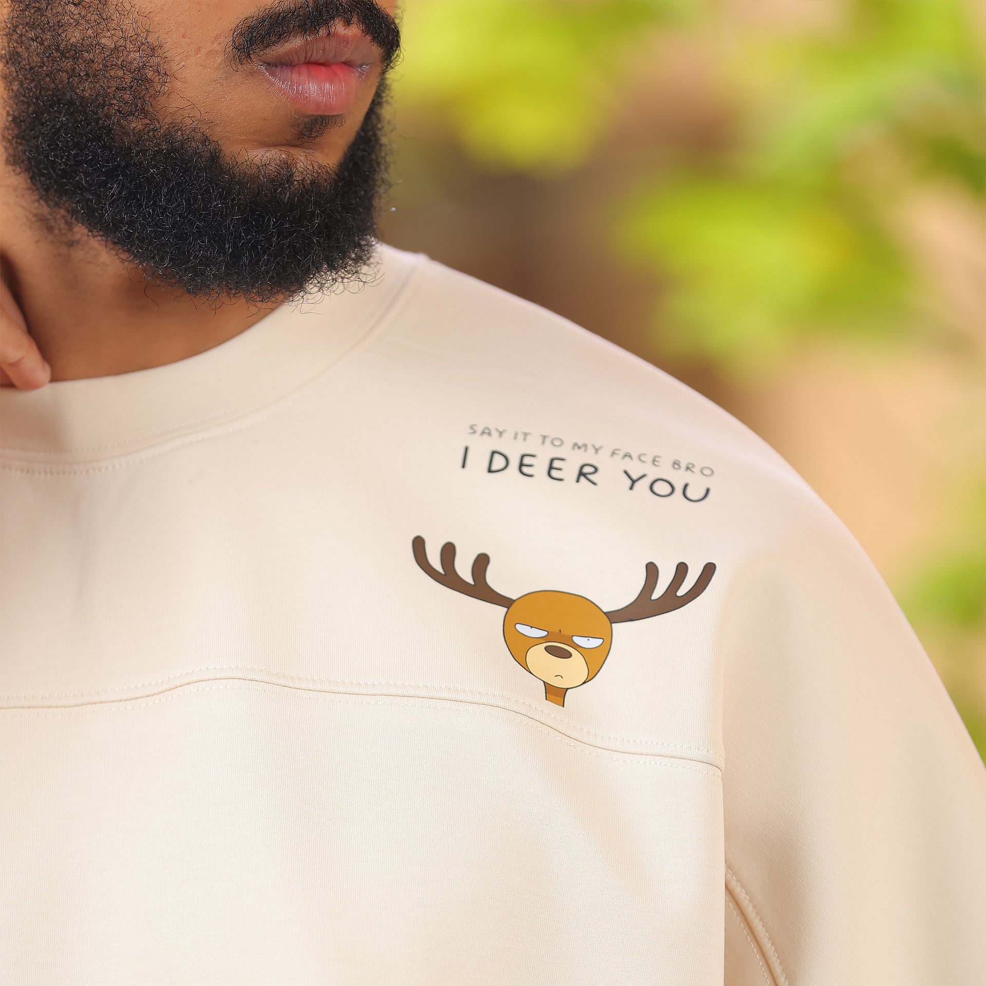 Beige I Deer You T-shirt From Pavone - WECRE8