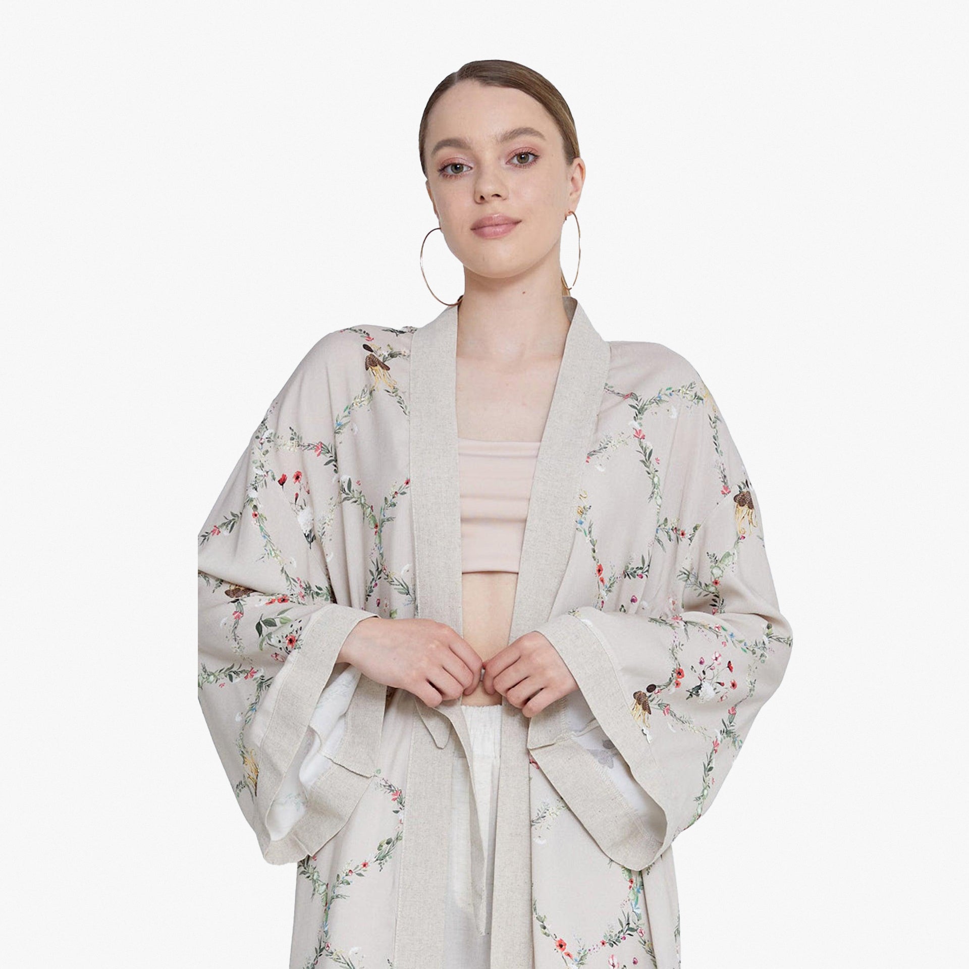 Beige Kimono By Wecre8