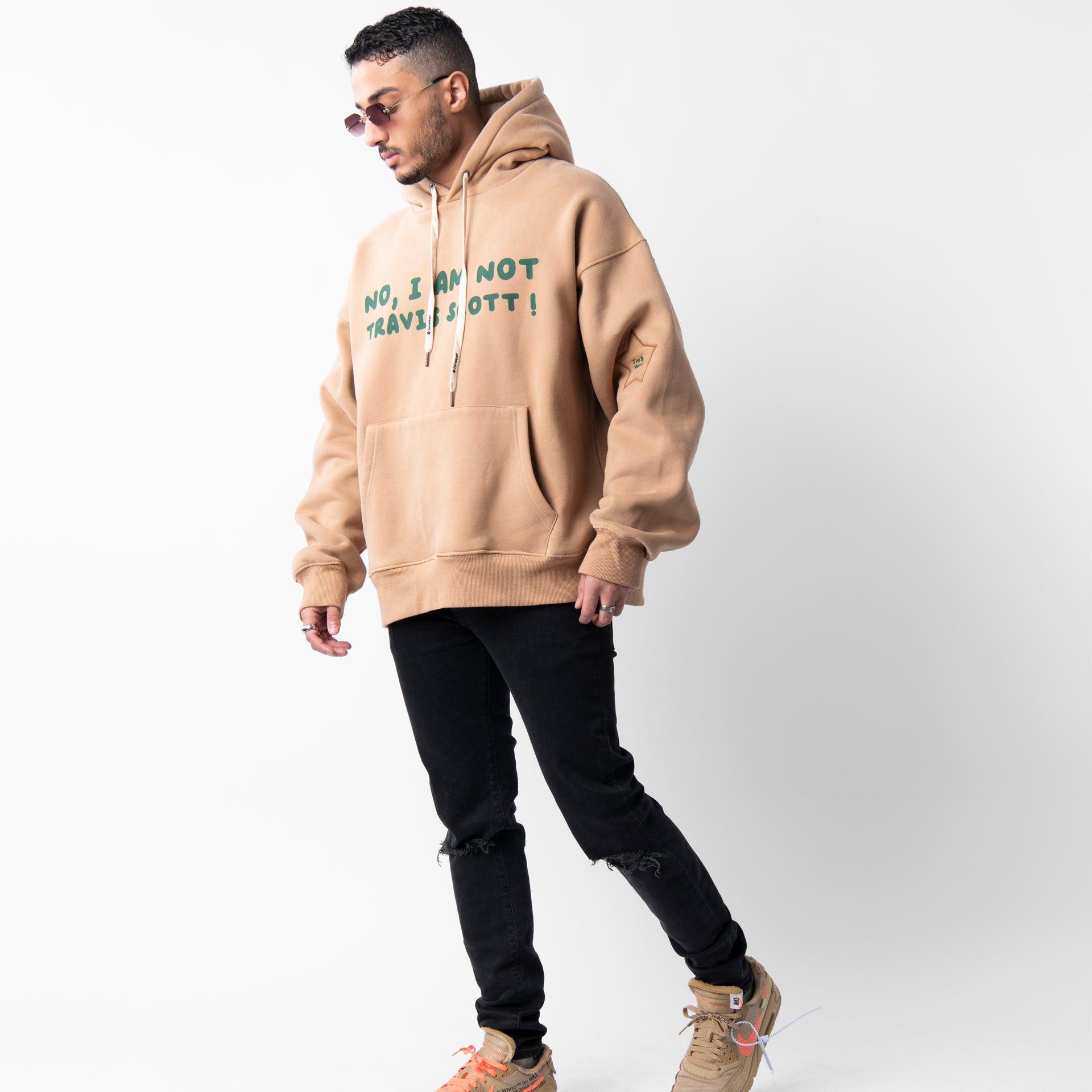 Beige No I'm Not Hoodie From I'm West - WECRE8