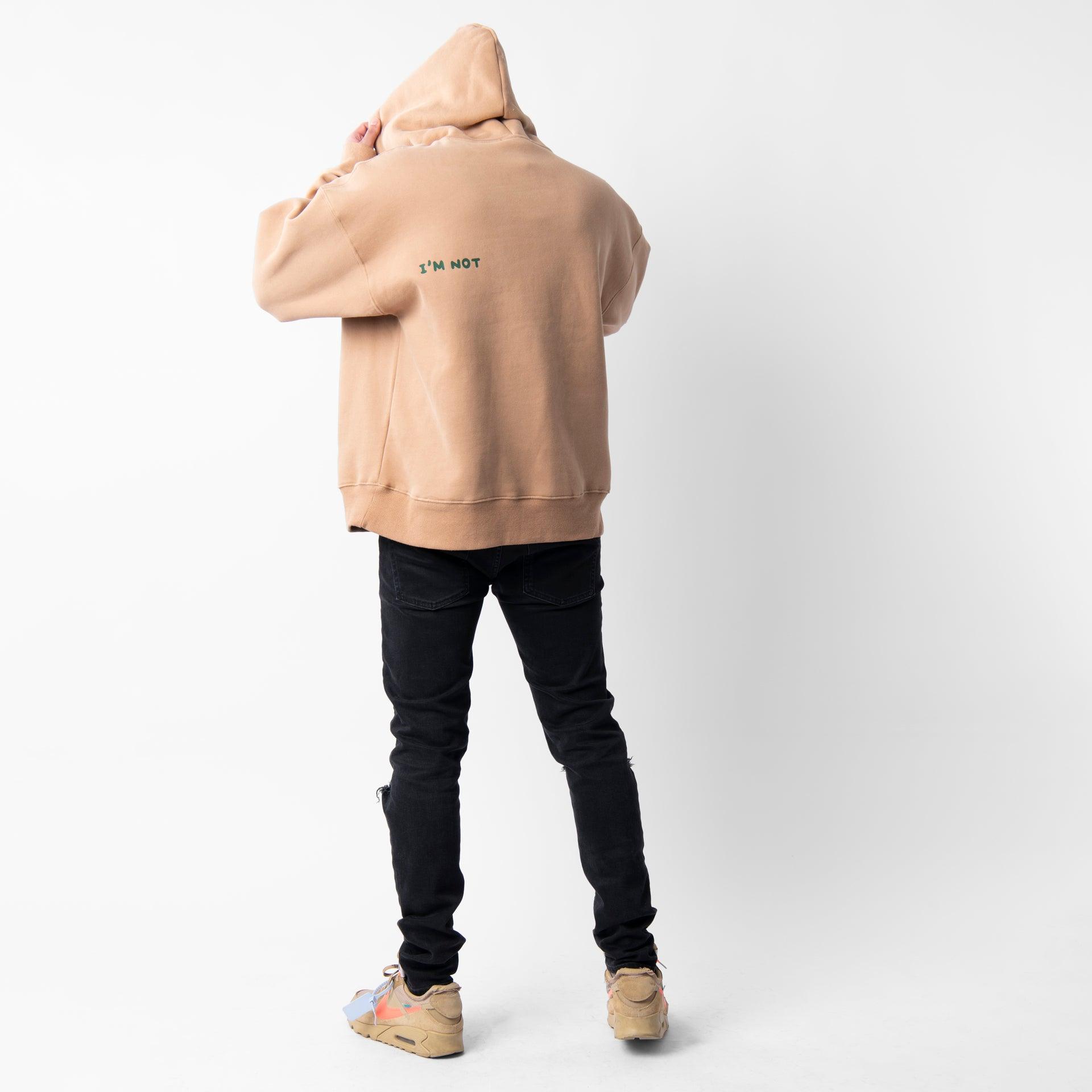 Beige No I'm Not Hoodie From I'm West - WECRE8