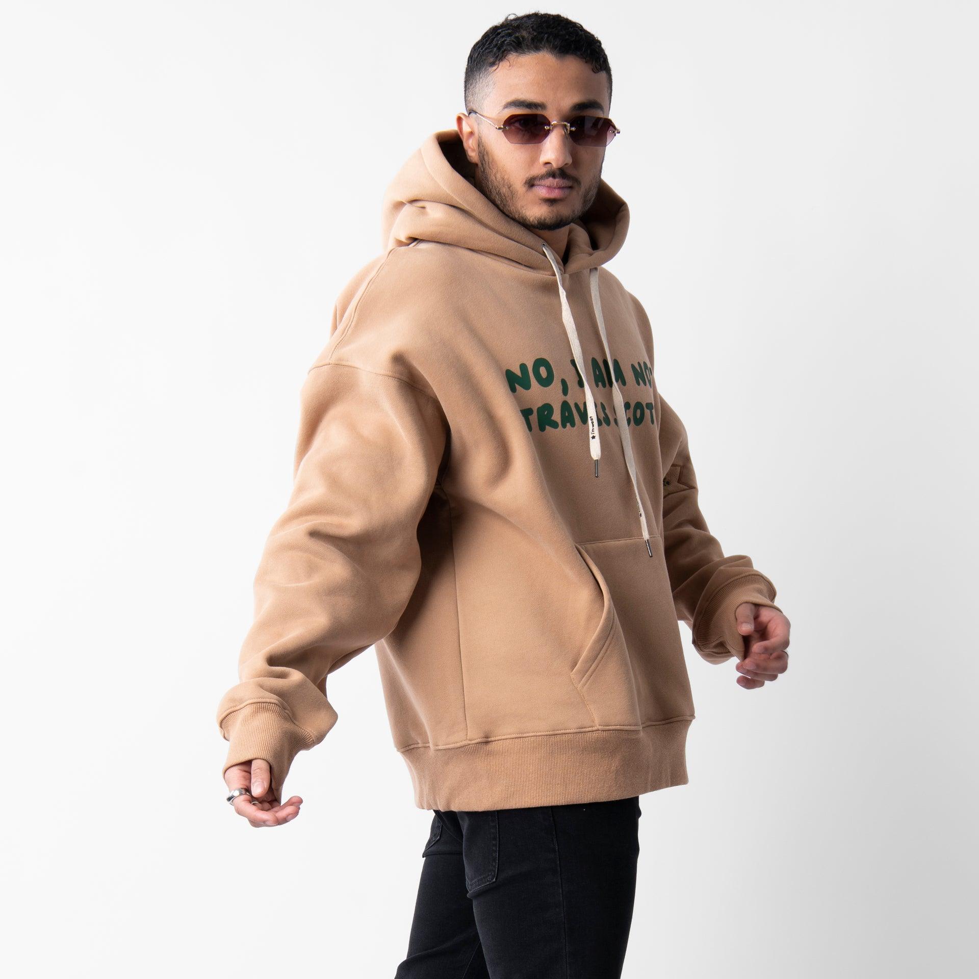 Beige No I'm Not Hoodie From I'm West - WECRE8