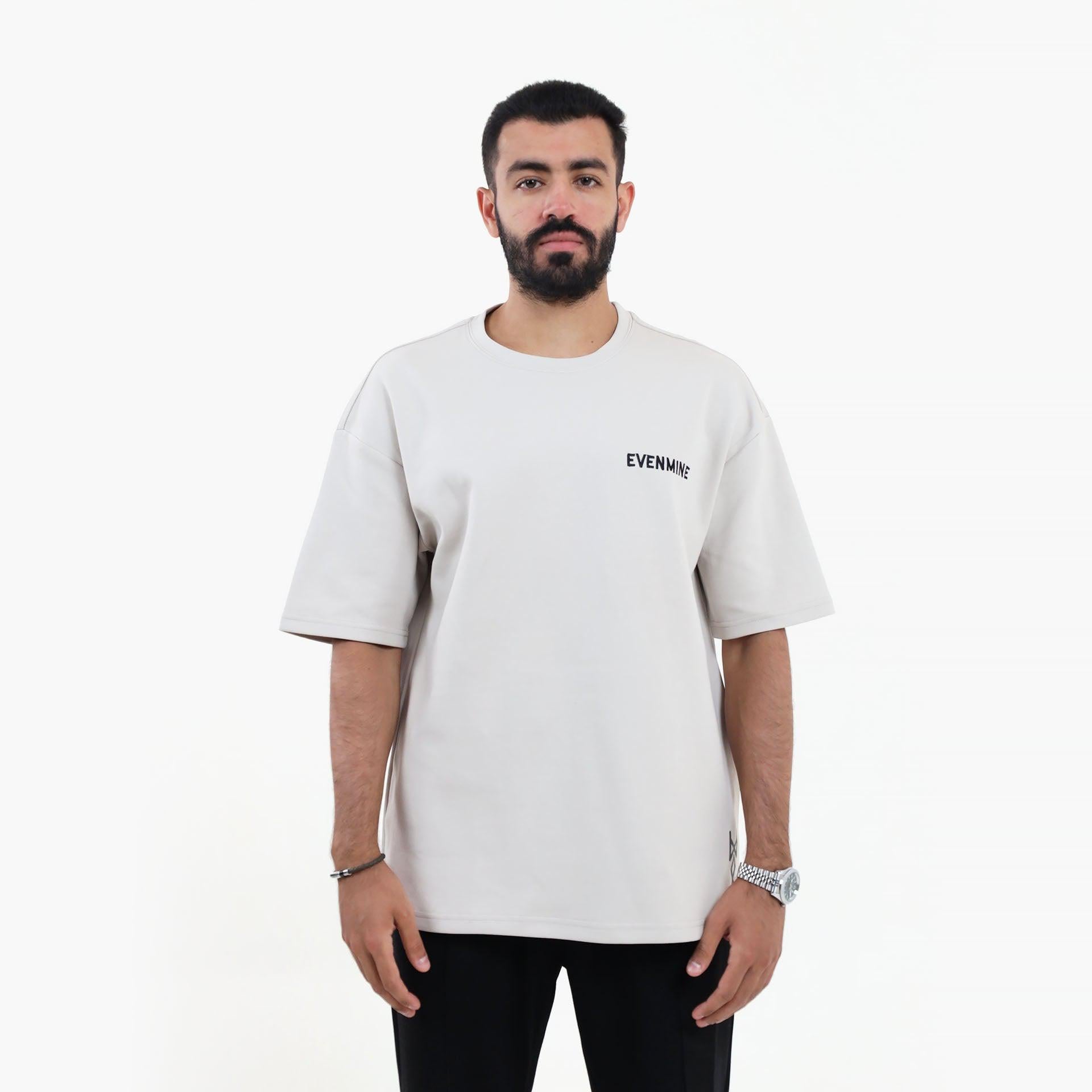 Beige Oversize T-shirt From Evenmine - WECRE8