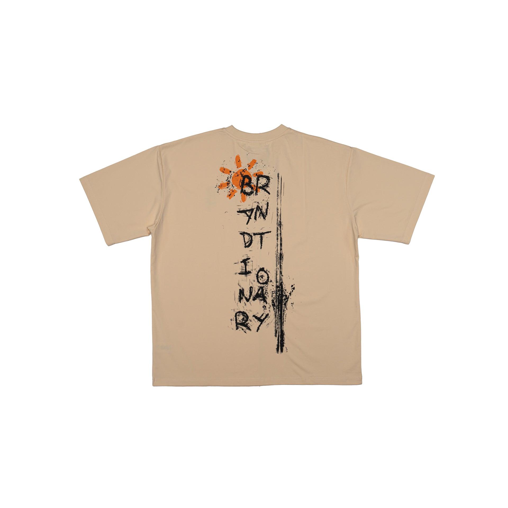 Beige T-shirt "Scratch Summer" by Brandtionary - WECRE8