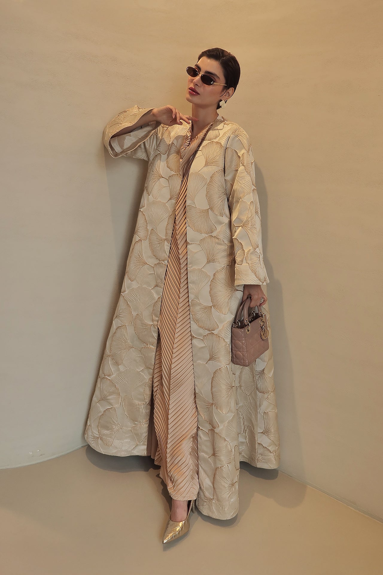 Beige Bitla Abaya by F.Lounge