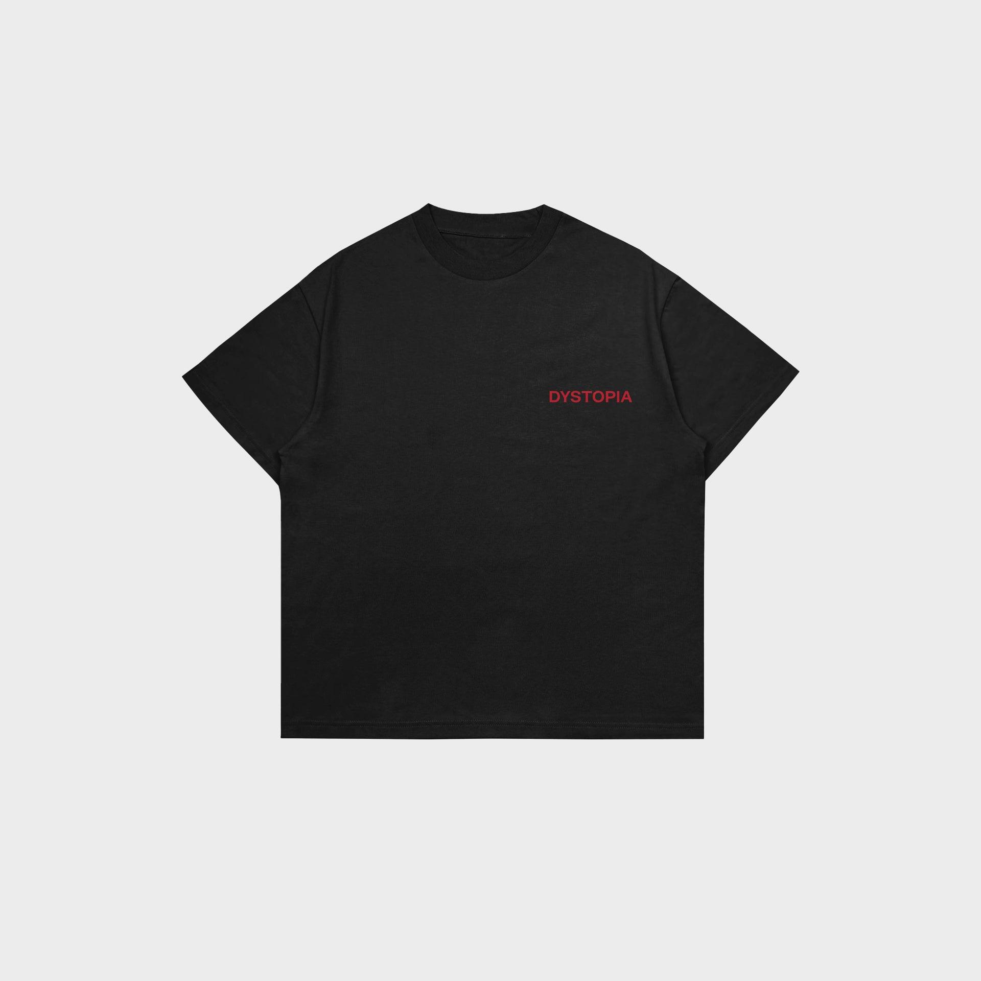 Black +34 Code T-shirt From Dystopia - WECRE8