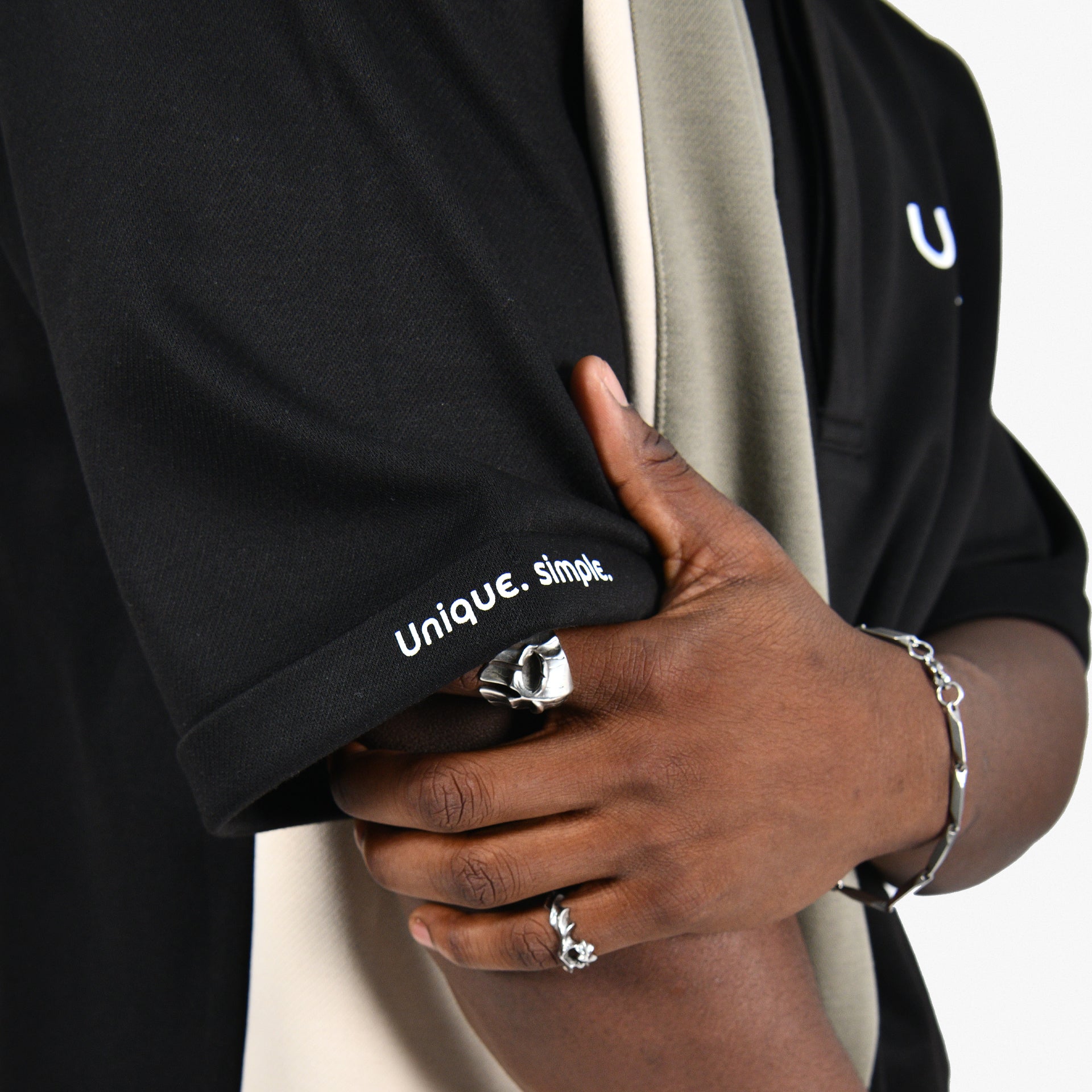 Black & Gray Polo Shirt From Unisi - WECRE8