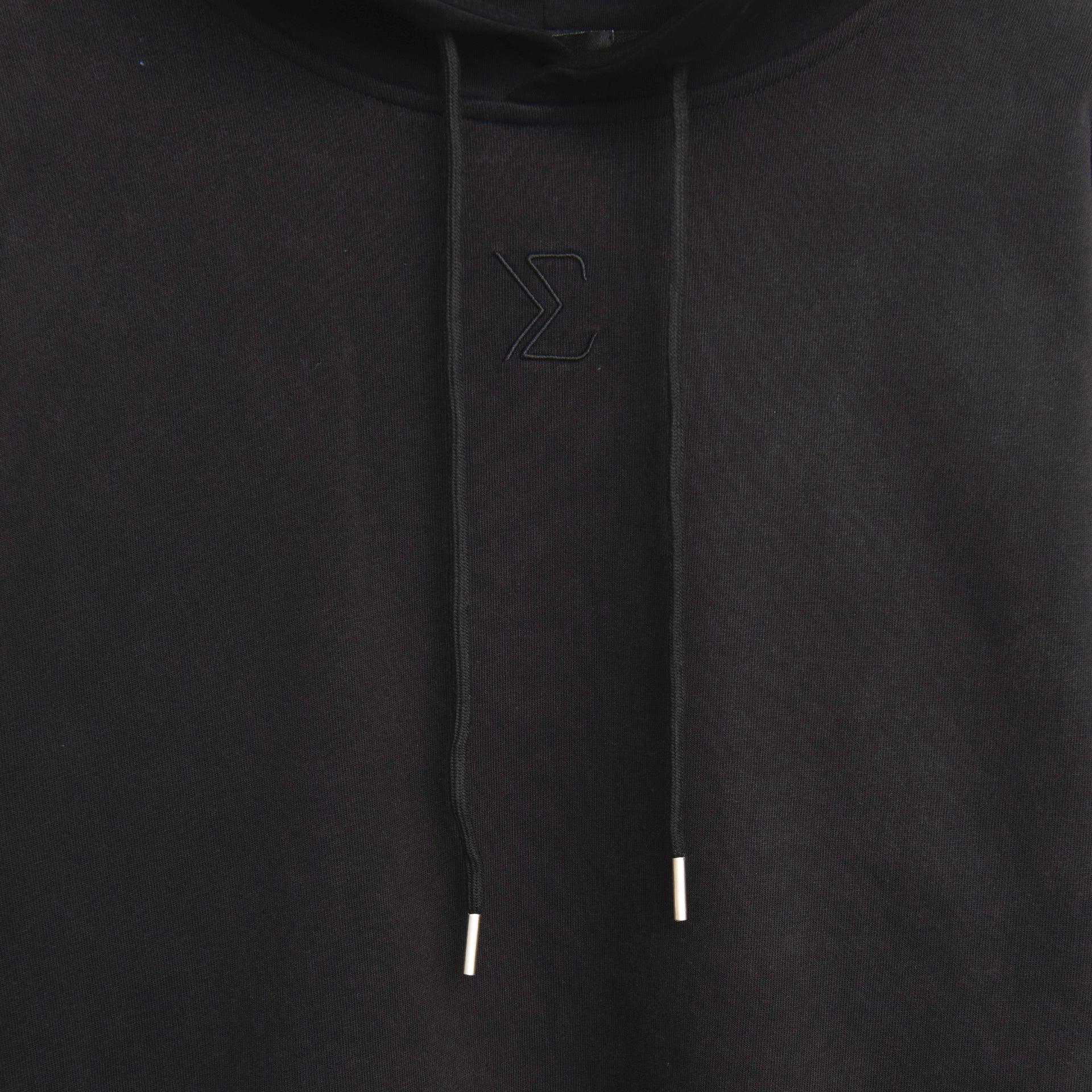 Black double sleeve Hoodie with washed fabric from Sigma - WECRE8
