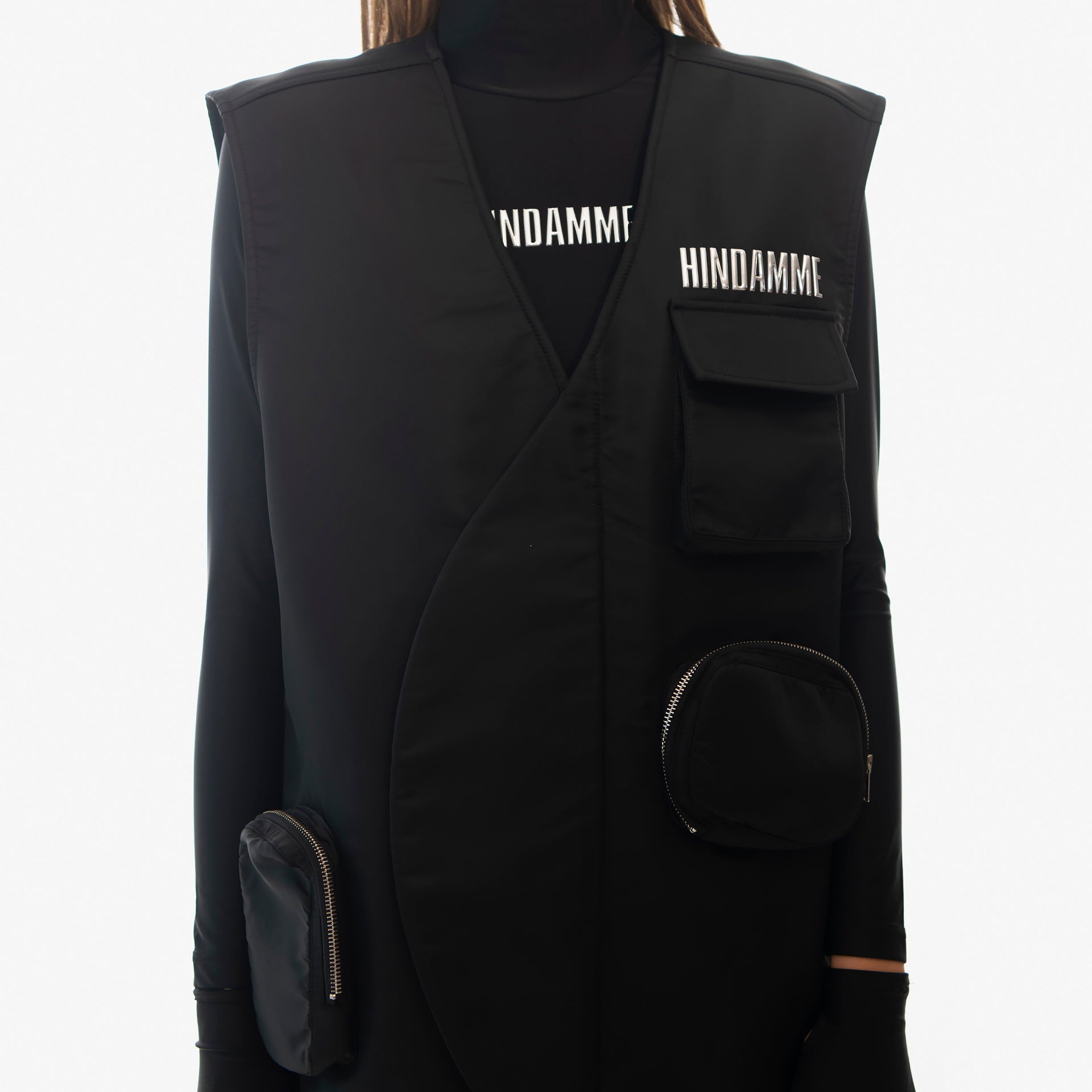 Black NYLON PADDED TRAVELER VEST BY HINDAMME - WECRE8