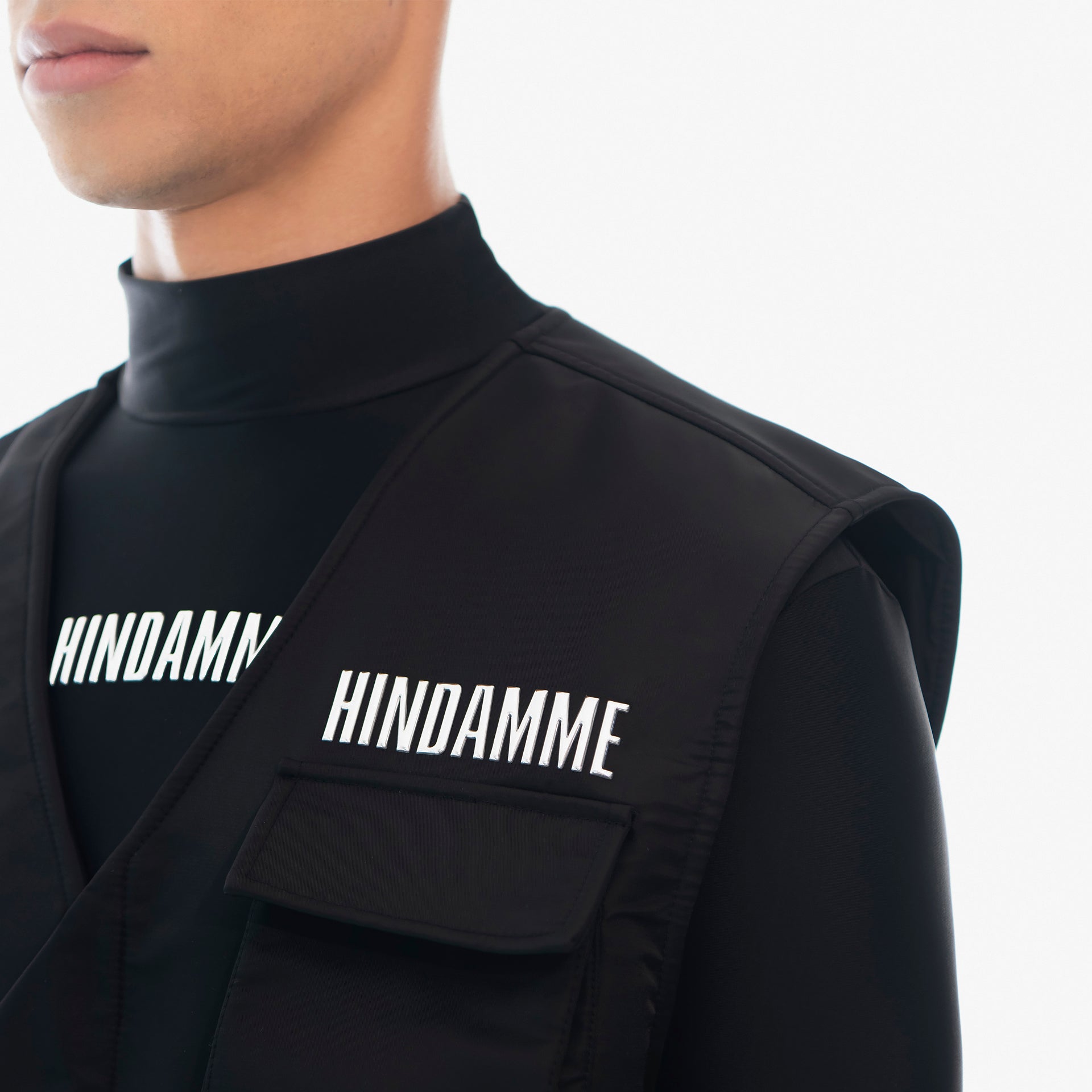 Black NYLON PADDED TRAVELER VEST BY HINDAMME - WECRE8