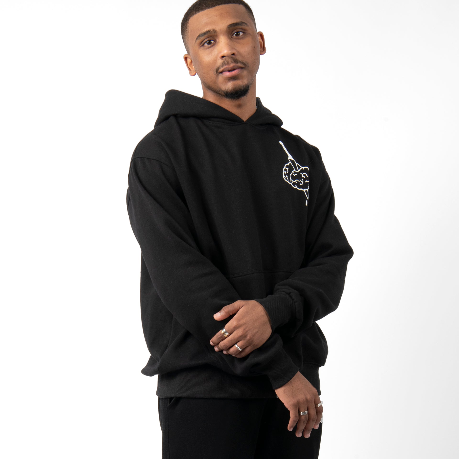Black Overthinking Hoodie From The Great Tshirt - WECRE8
