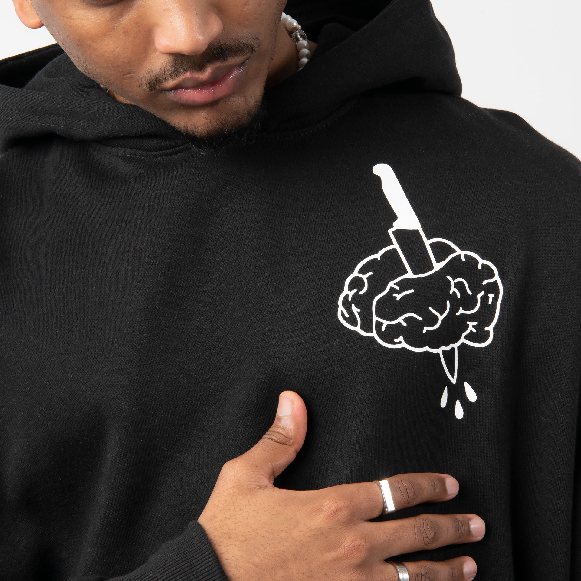 Black Overthinking Hoodie From The Great Tshirt - WECRE8