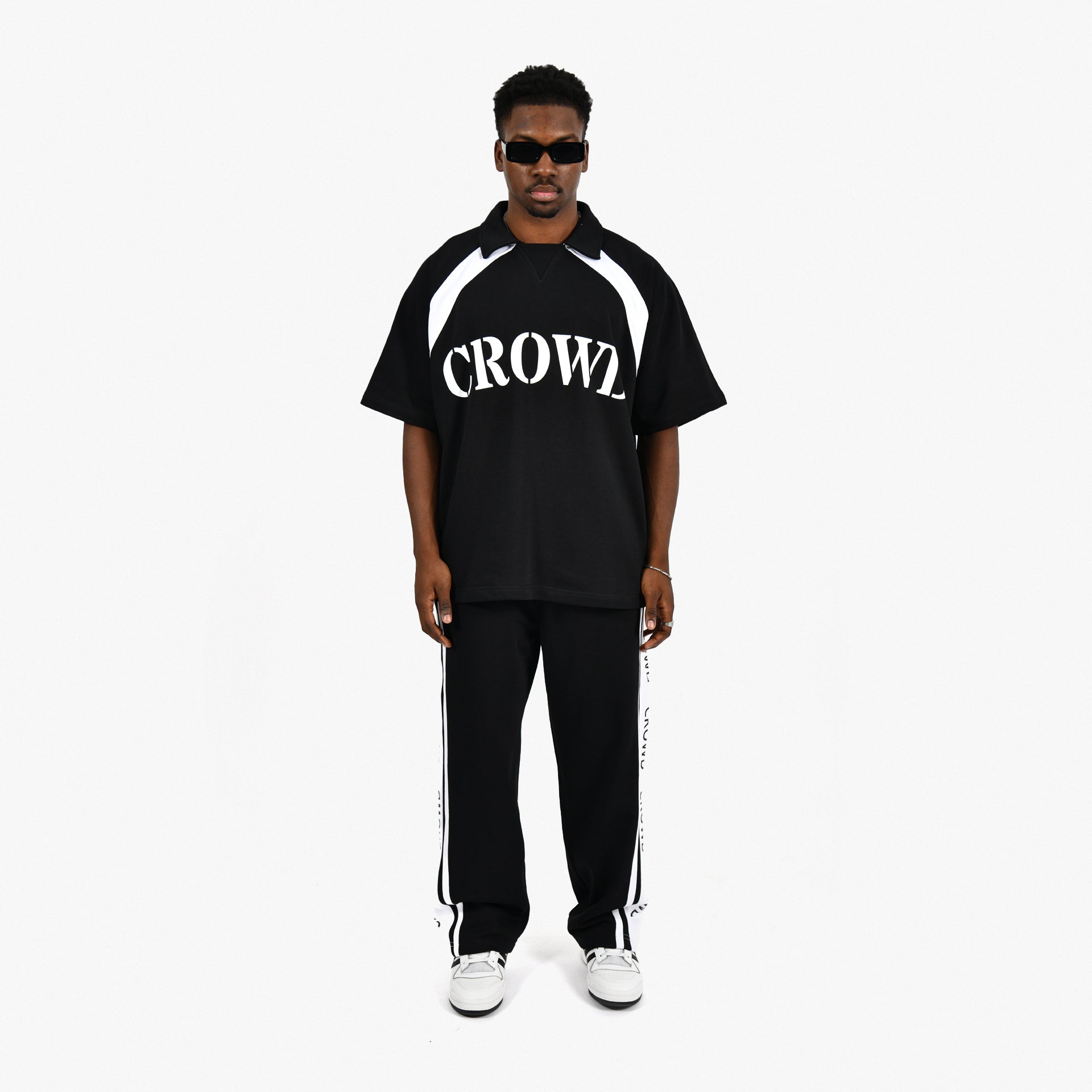 Black Polo T-shirt From Crowd - WECRE8