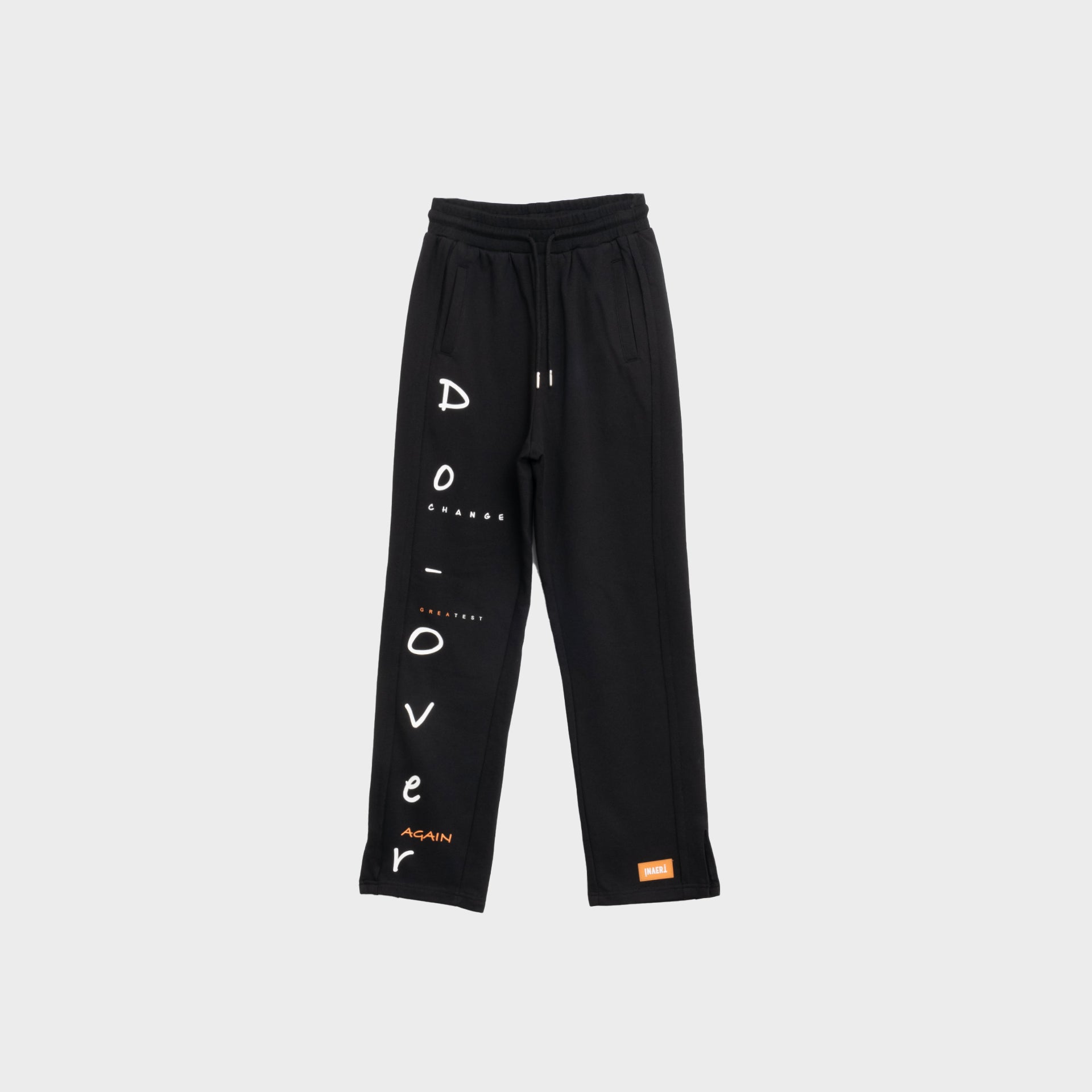 Black Printed straight cotton Pants From Invert - WECRE8