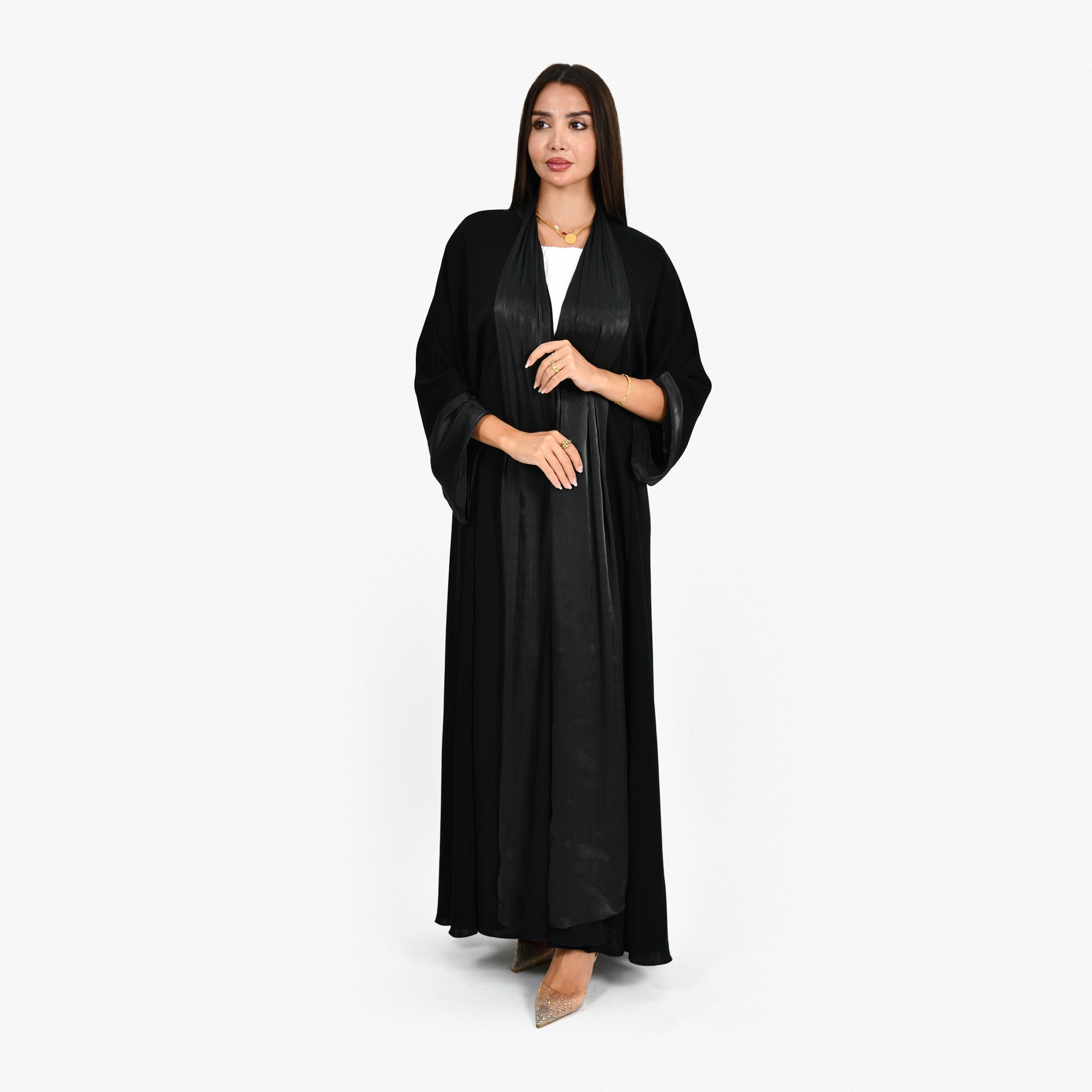 Black Silk Abaya From Darzah - WECRE8