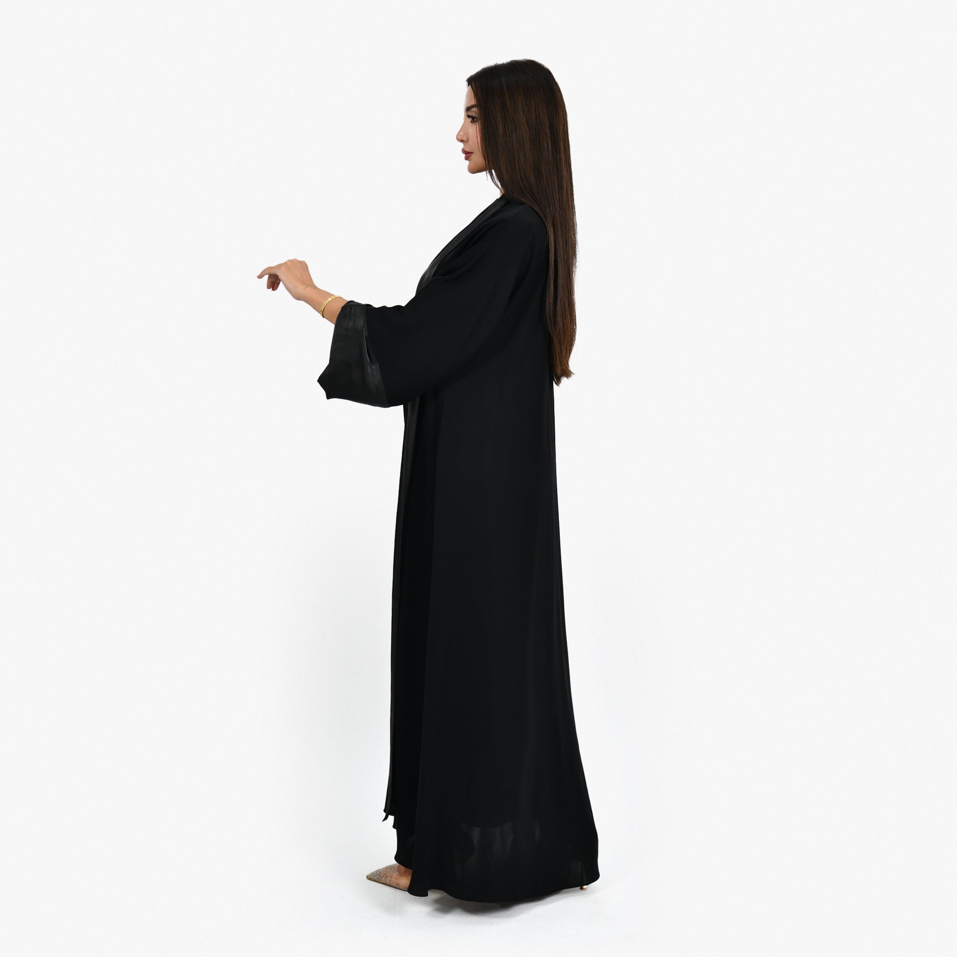 Black Silk Abaya From Darzah - WECRE8