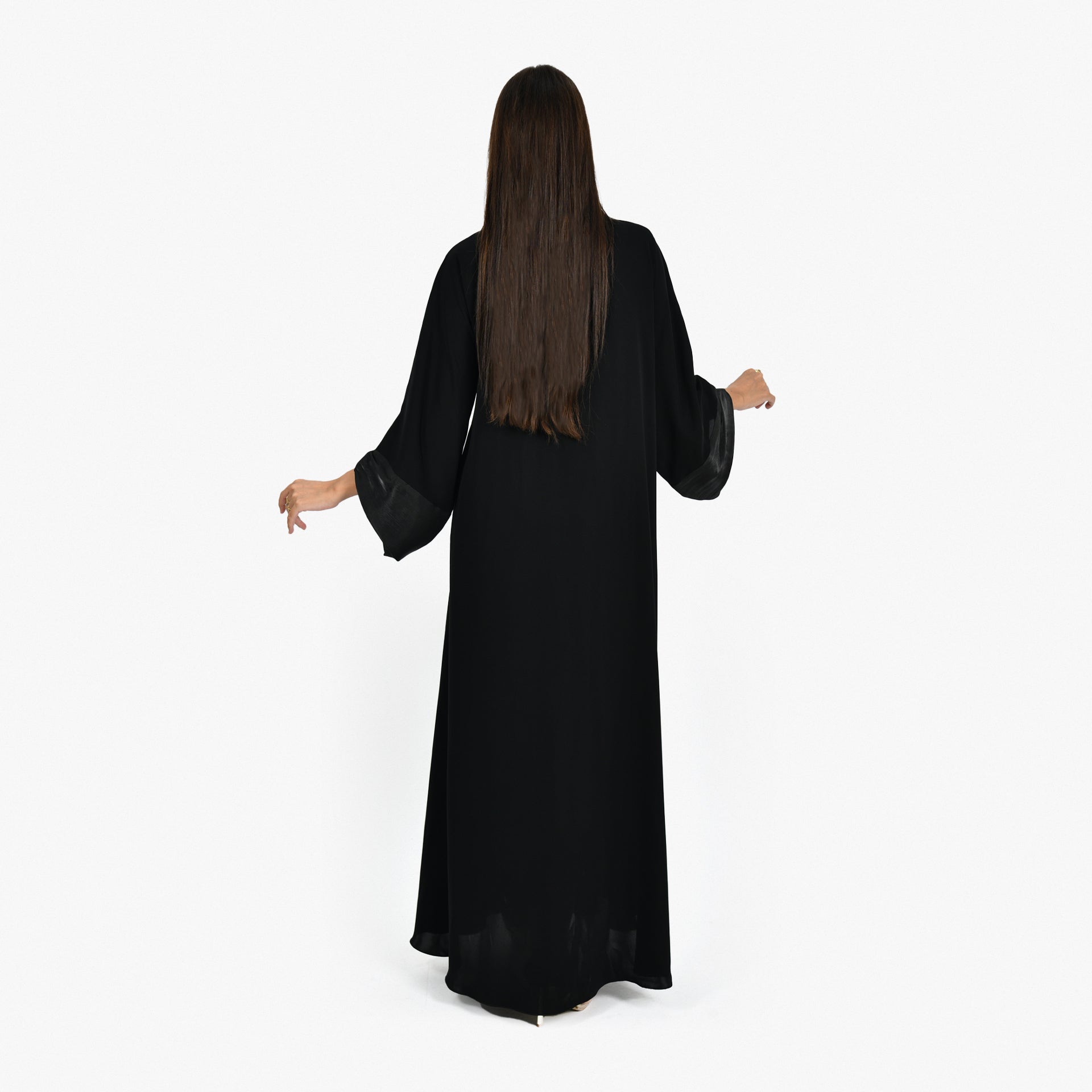 Black Silk Abaya From Darzah - WECRE8