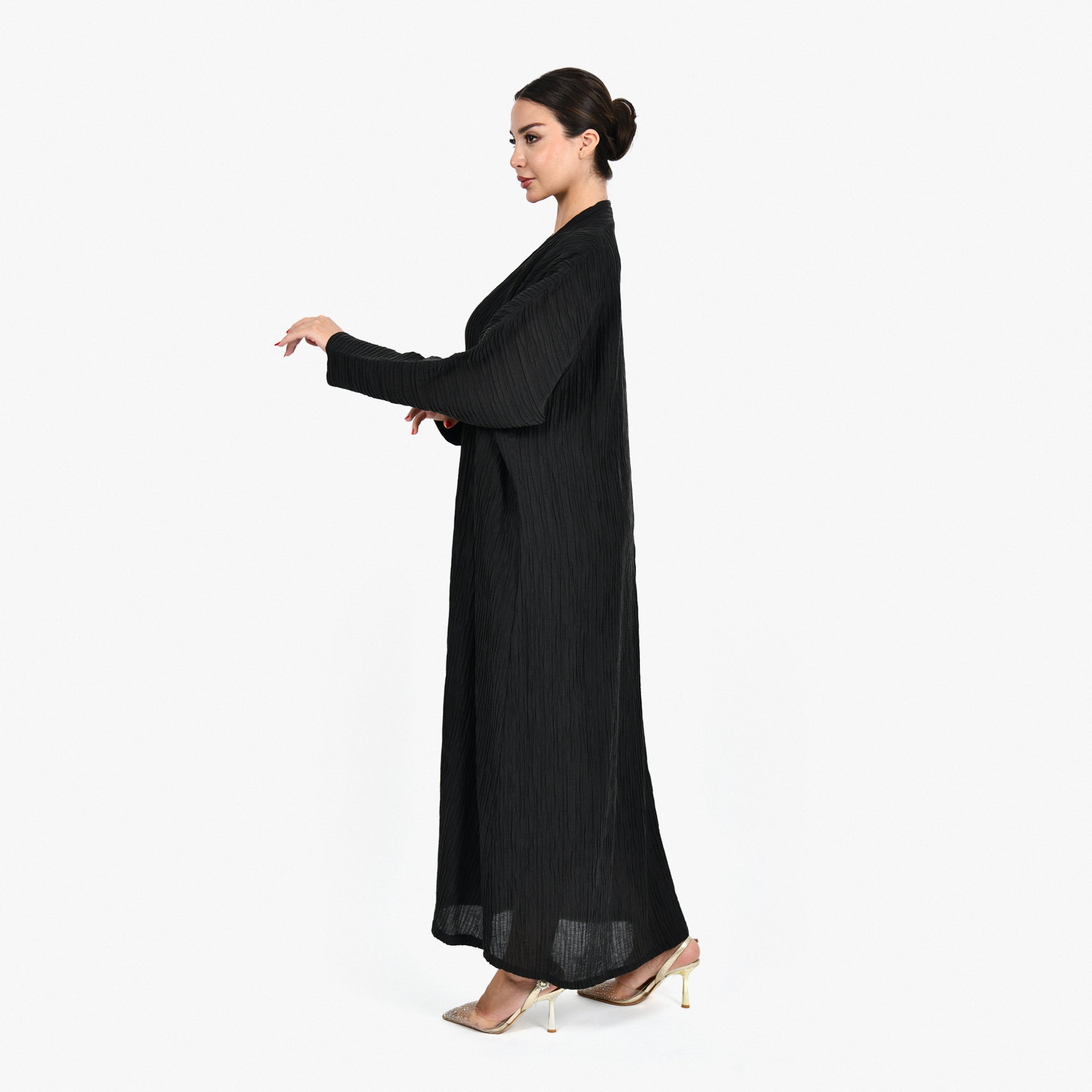 Black Striped Abaya by Darzah - WECRE8