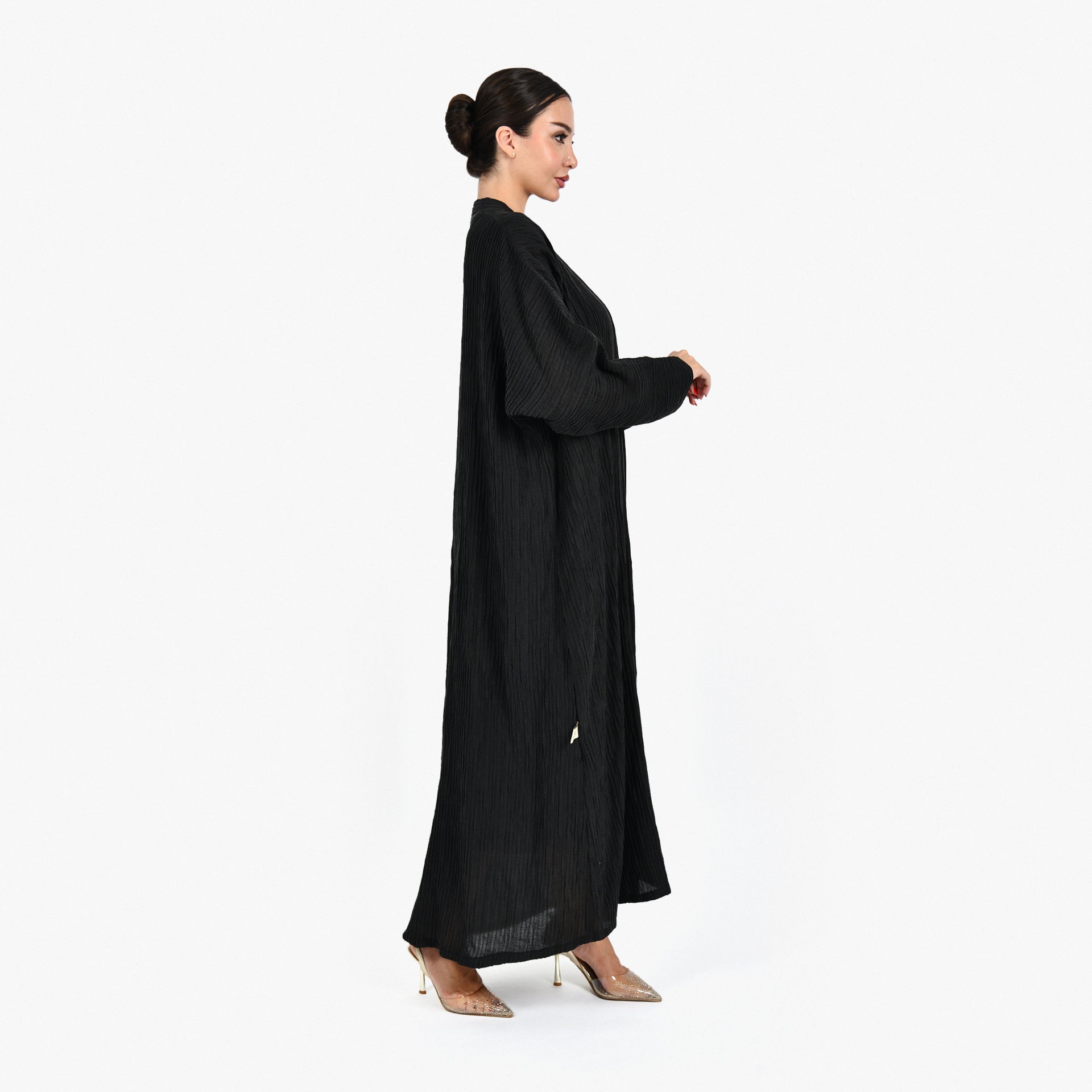 Black Striped Abaya by Darzah - WECRE8