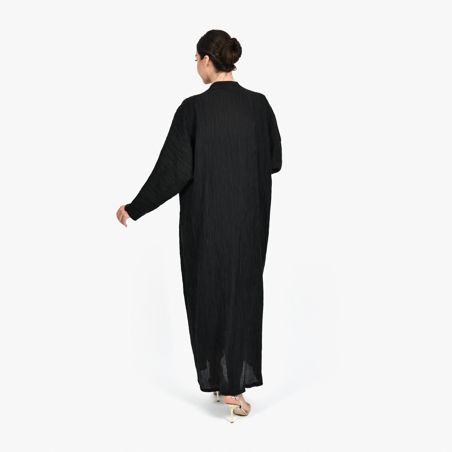 Black Striped Abaya by Darzah - WECRE8