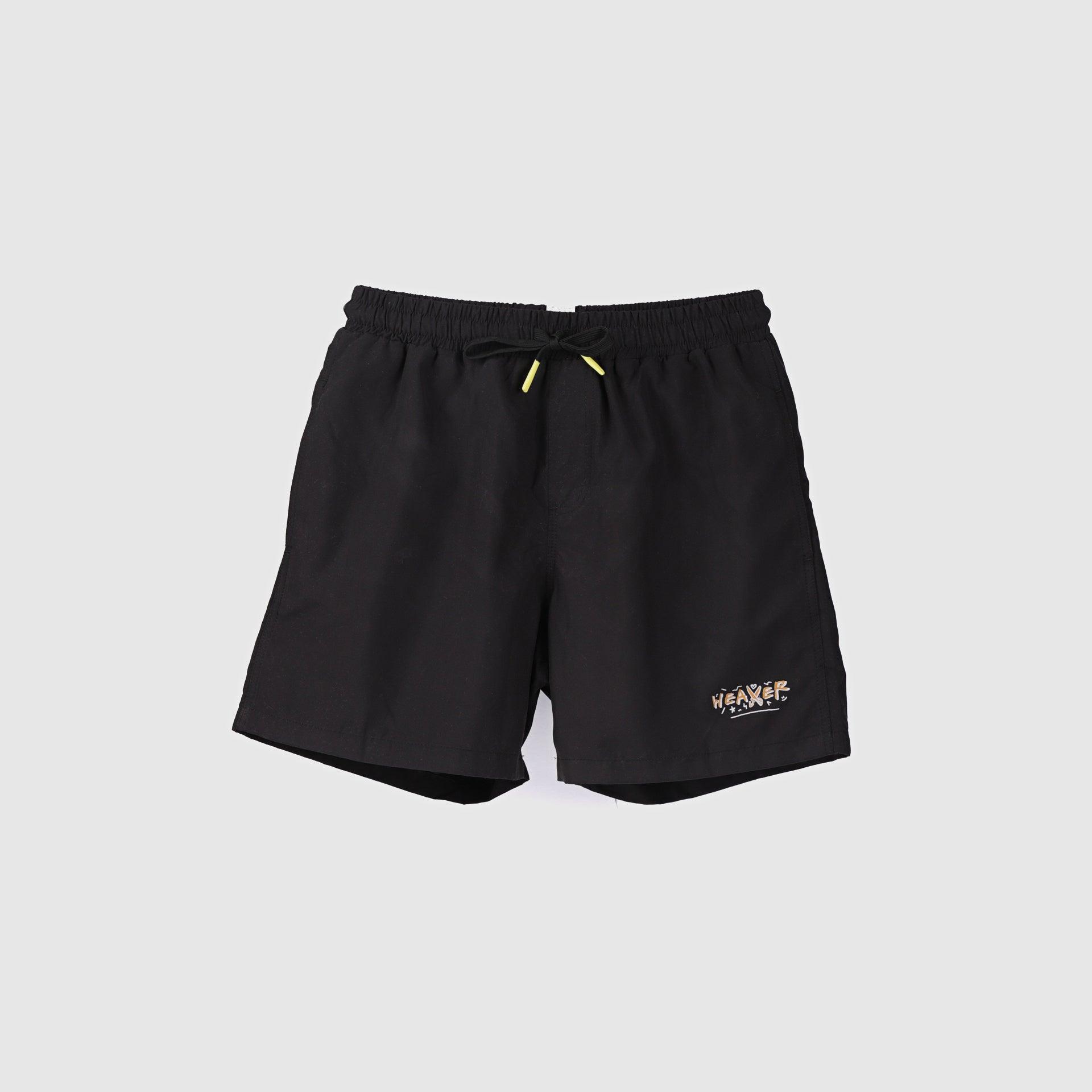 Black Swimming Plain Shorts From Weaver Design - WECRE8