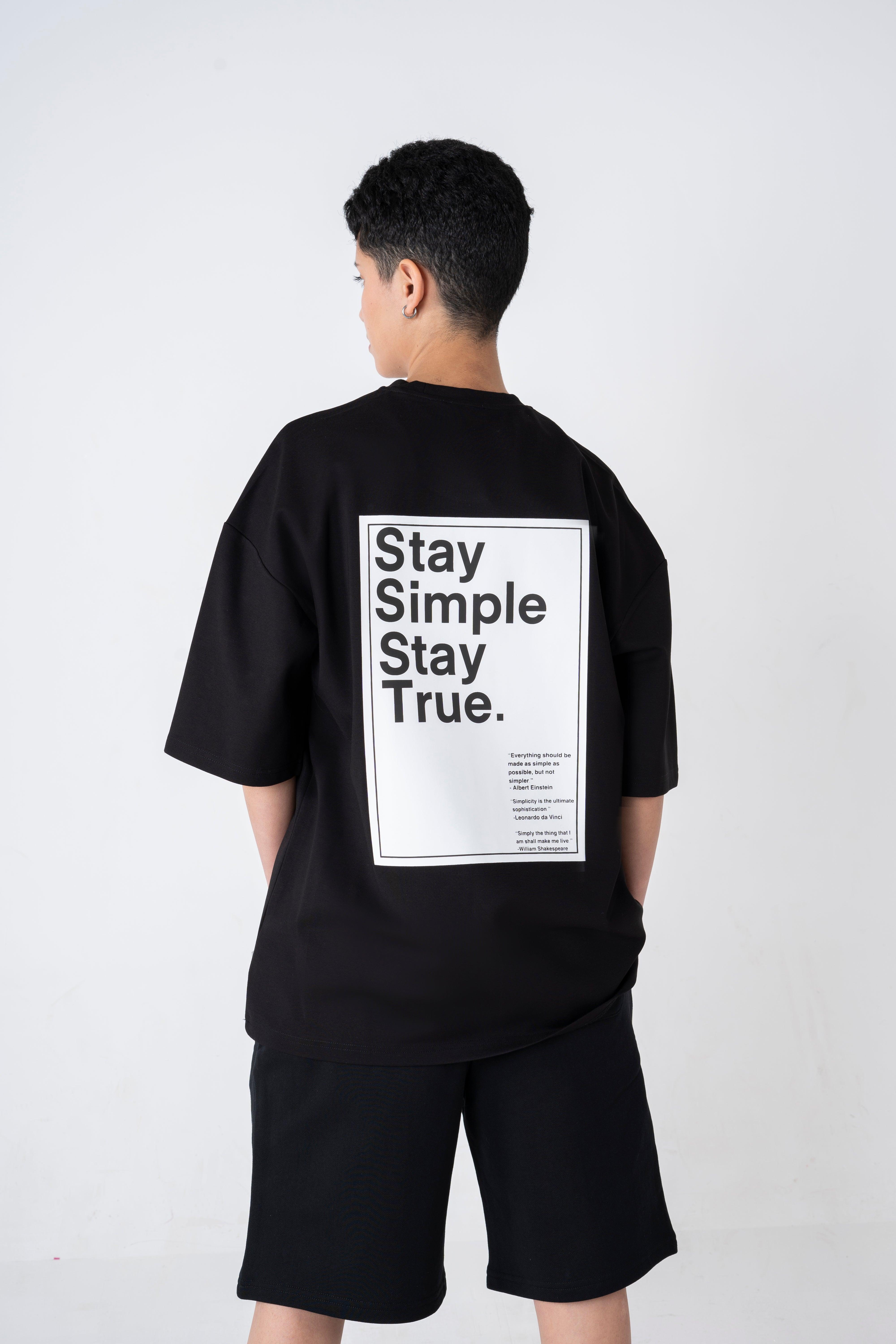 Black Think Simple T-shirt From Z Brand - WECRE8