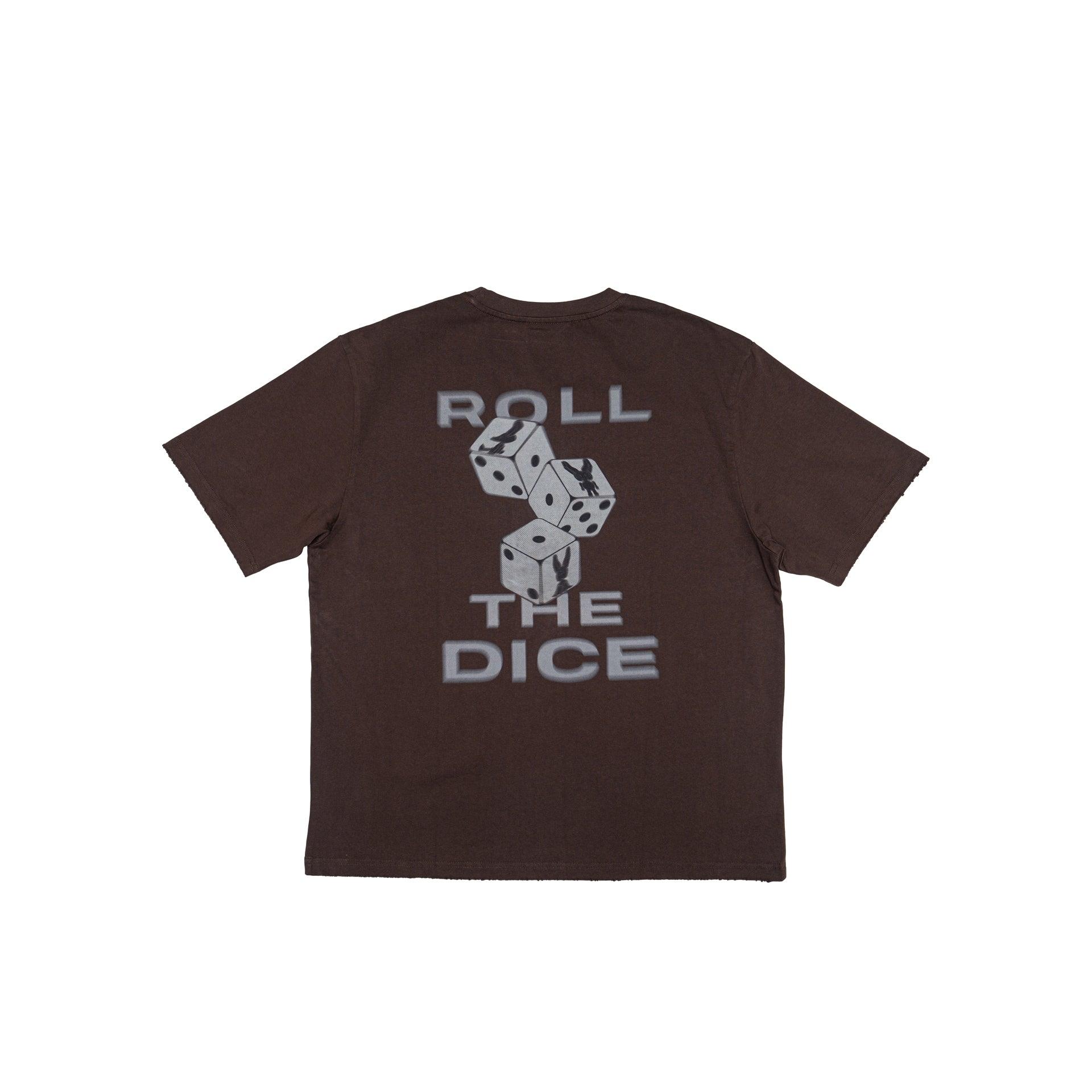 Brown T-shirt "The Dice" by Brandtionary - WECRE8